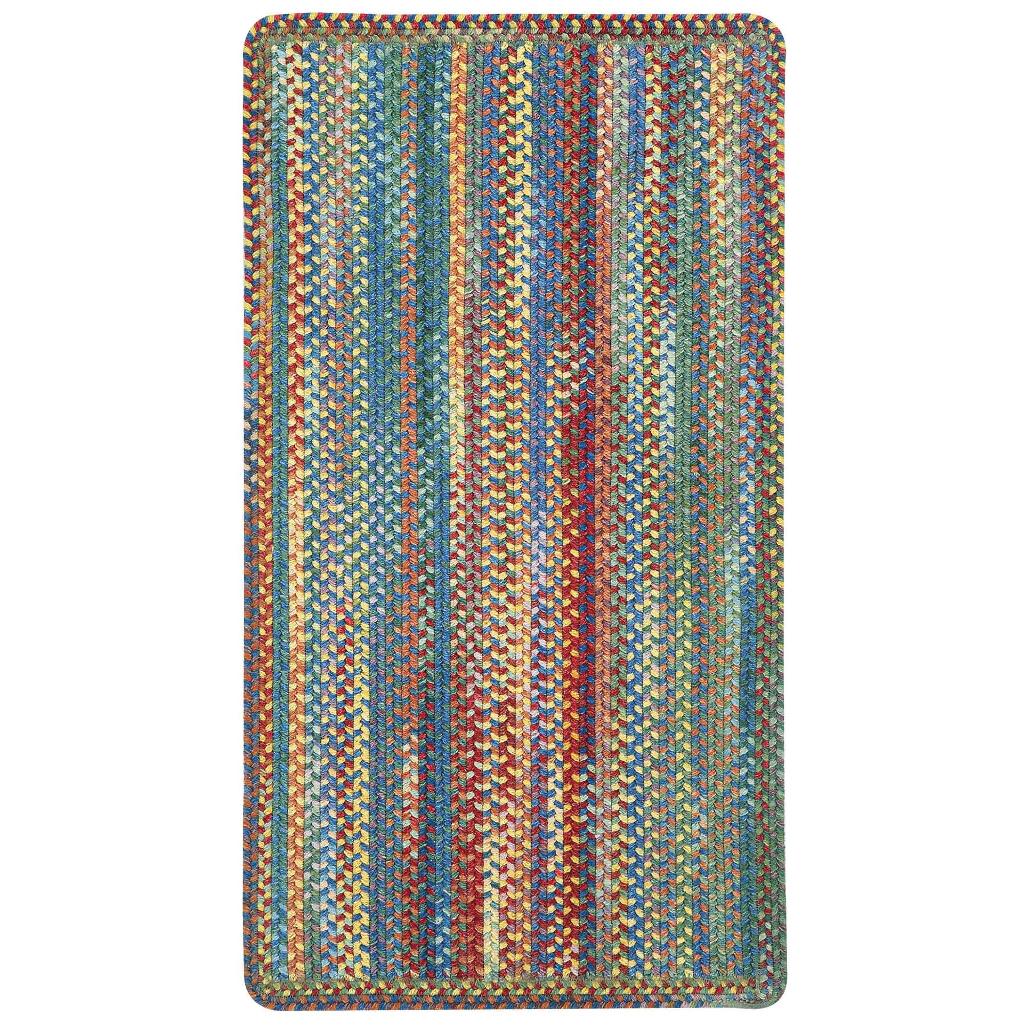 American Legacy Primary Multi Braided Rug Vertical Stripe Rectangle image
