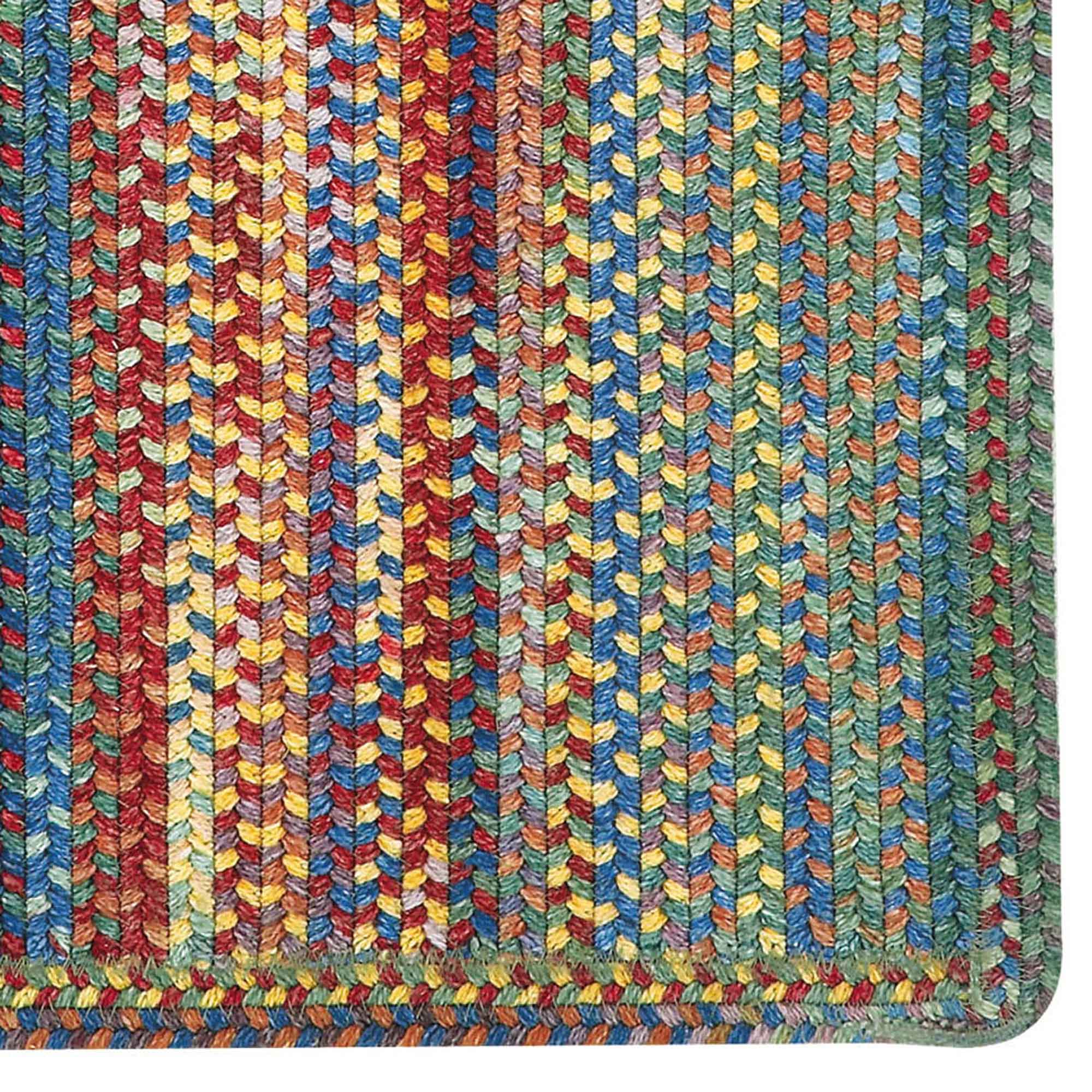 American Legacy Primary Multi Braided Rug Vertical Stripe Rectangle image
