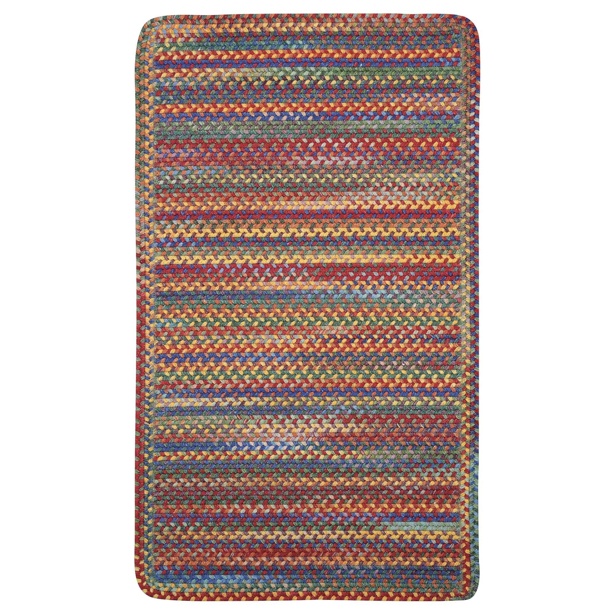 American Legacy Primary Multi Braided Rug Cross Sewn Rectangle image