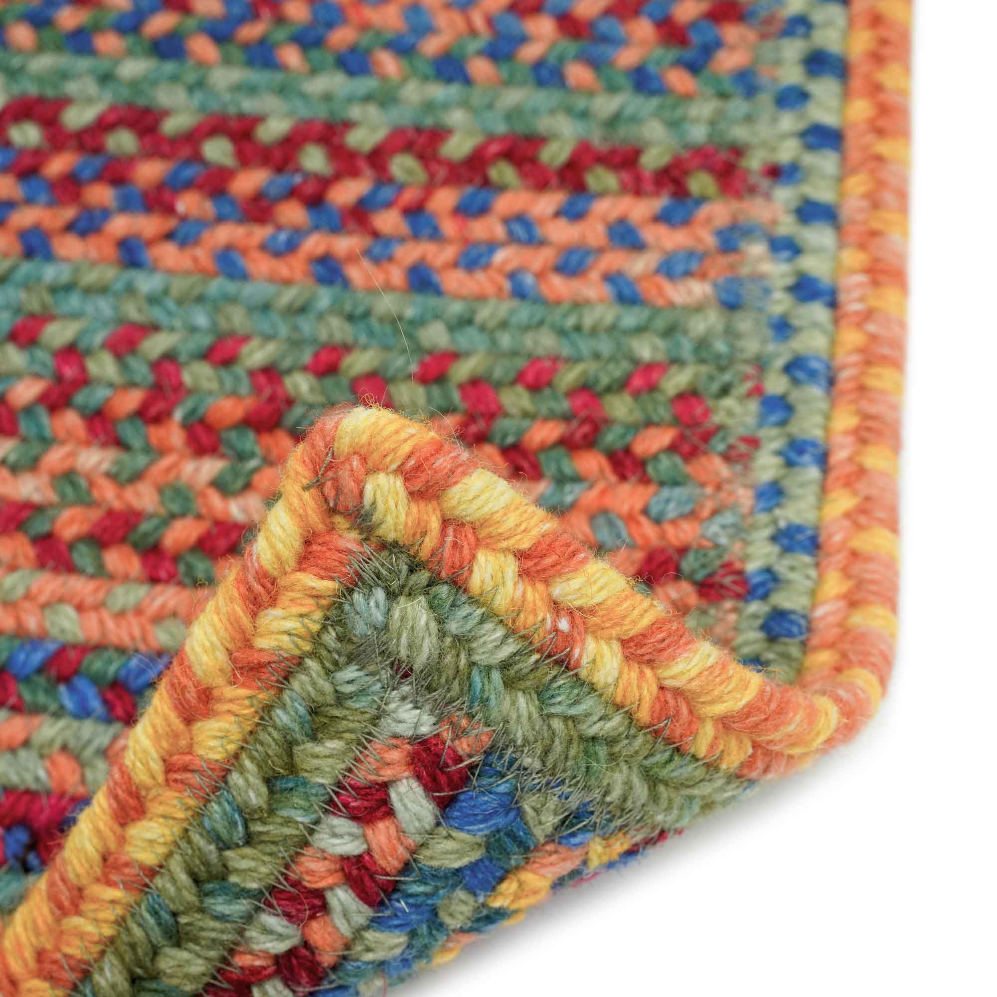 American Legacy Primary Multi Braided Rug Cross Sewn Rectangle image