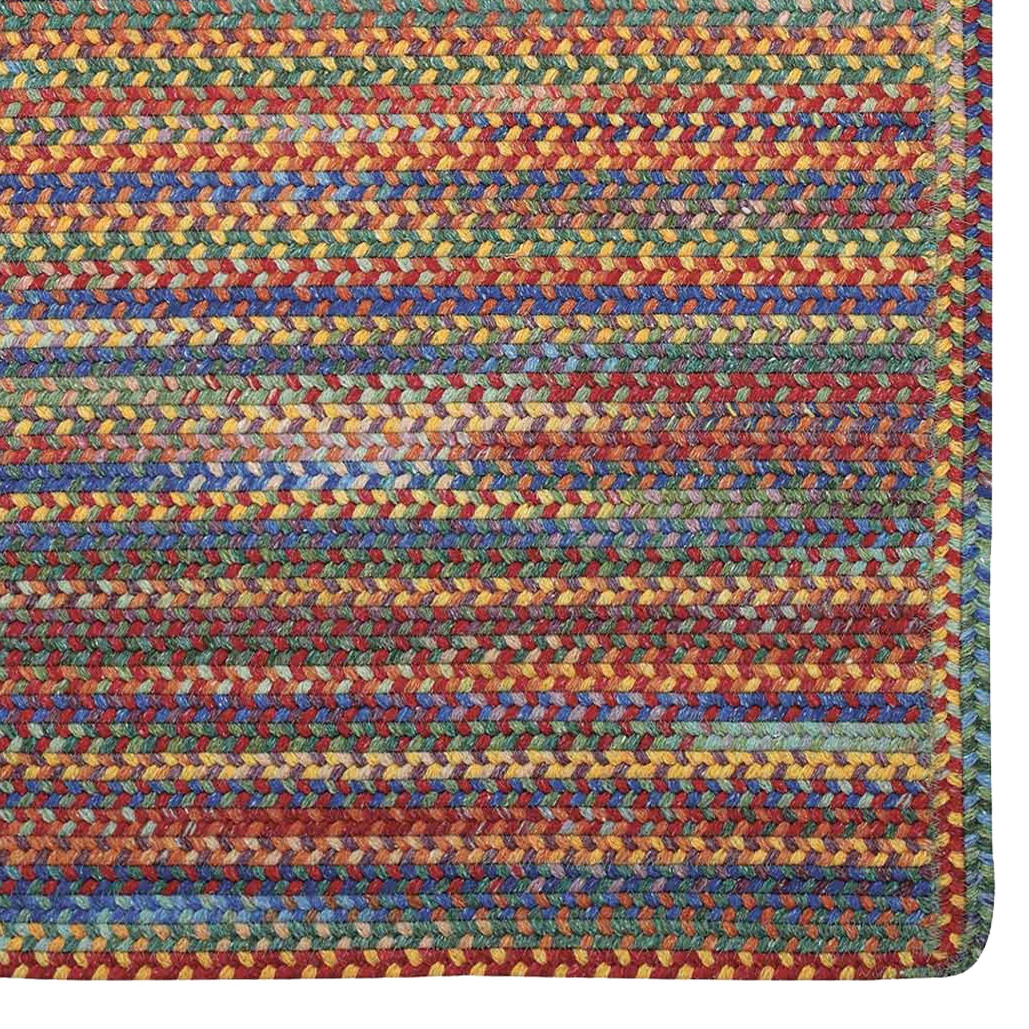American Legacy Primary Multi Braided Rug Cross Sewn Rectangle image