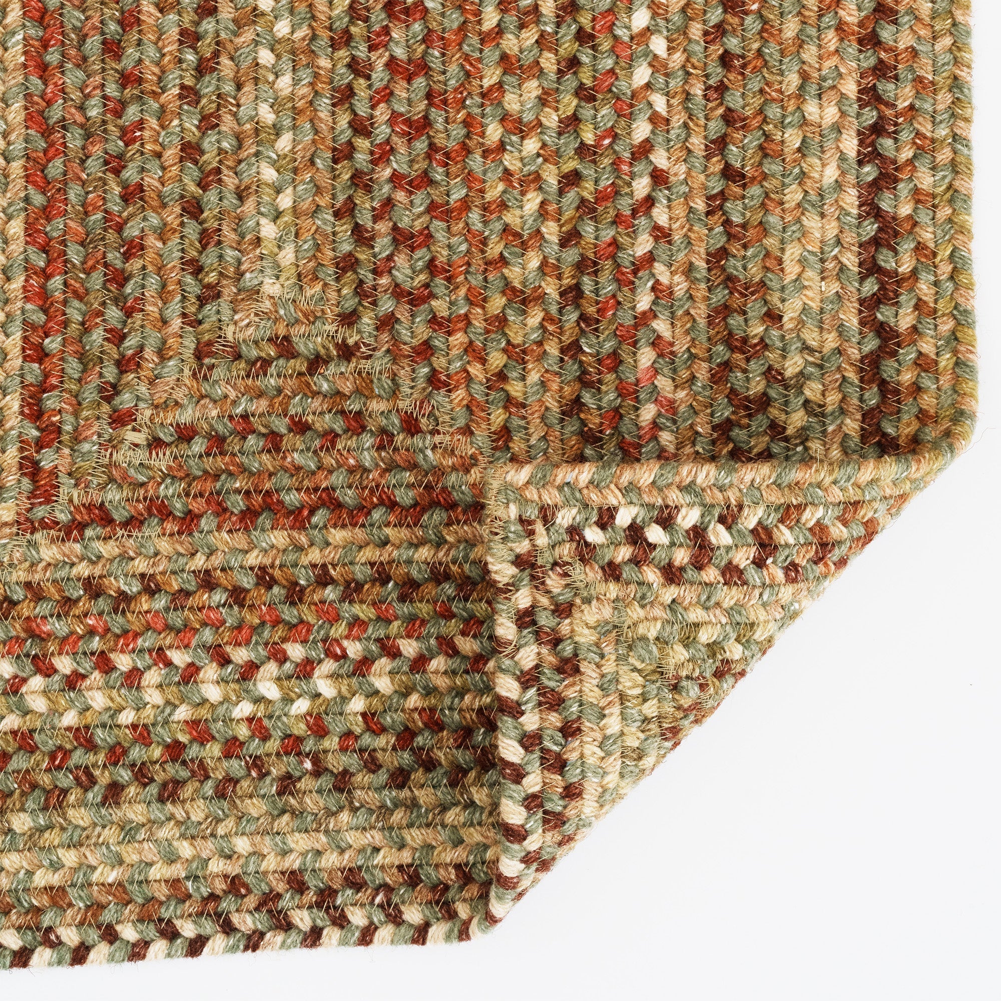 American Classic Foliage Braided Rug Concentric Rectangle image