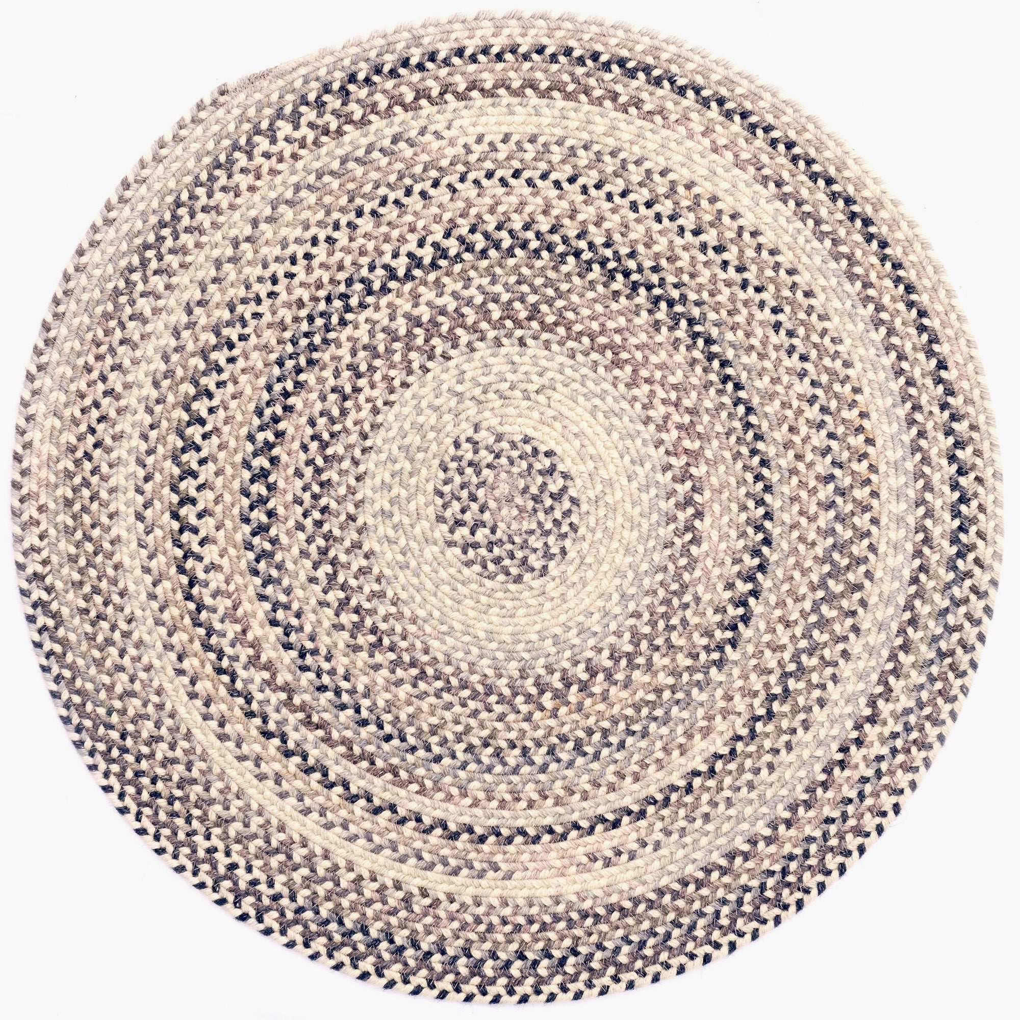 American Classic Pewter Braided Rug Round image