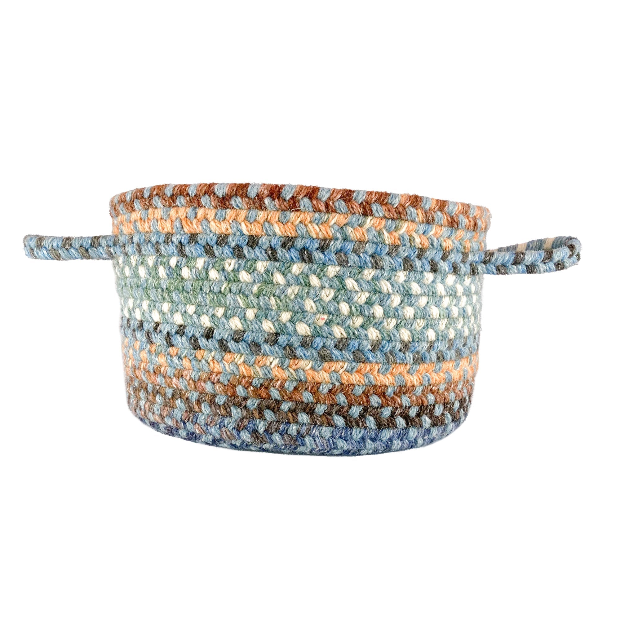 American Classic Legacy Blue Braided Rug Basket image