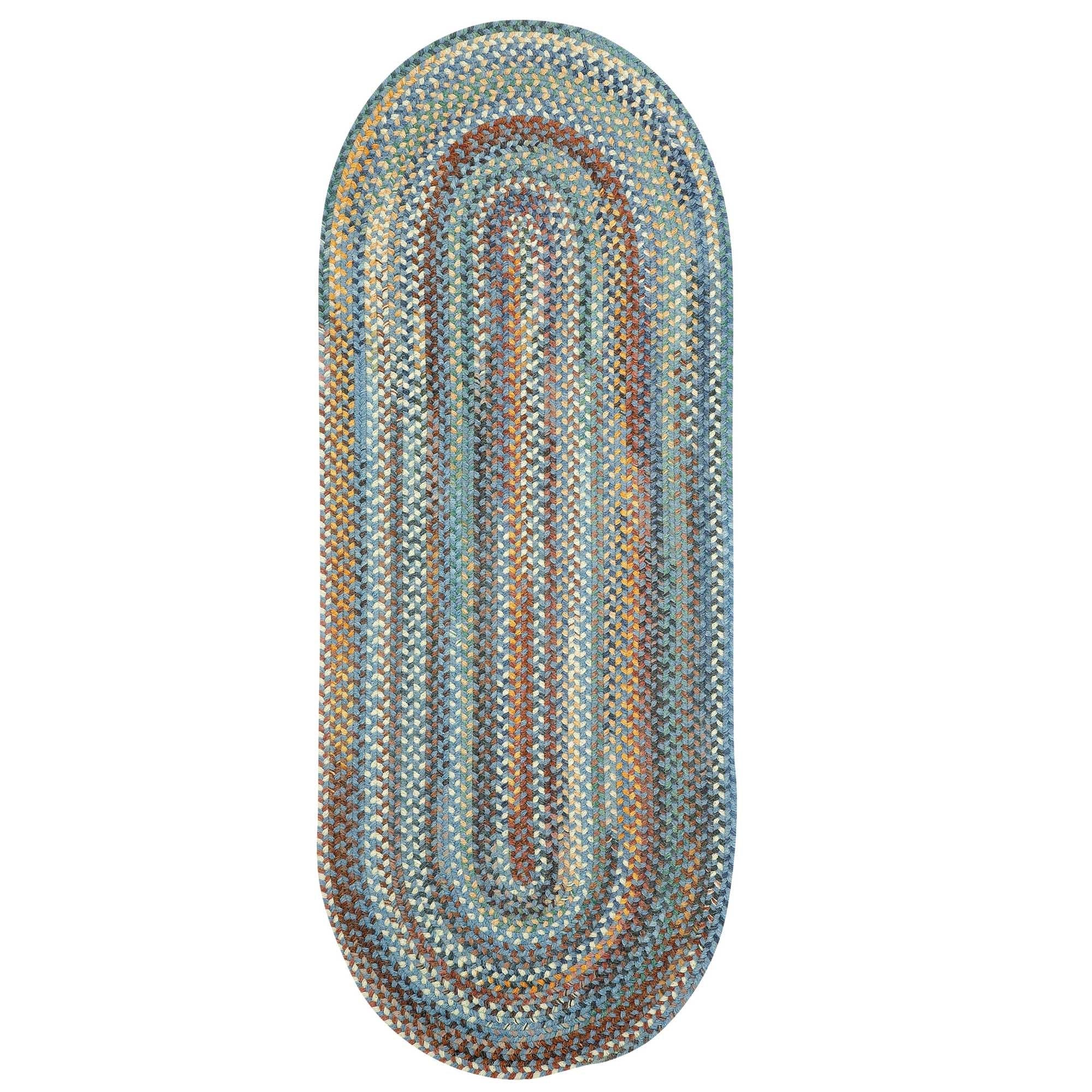 American Classic Legacy Blue Braided Rug Oval image