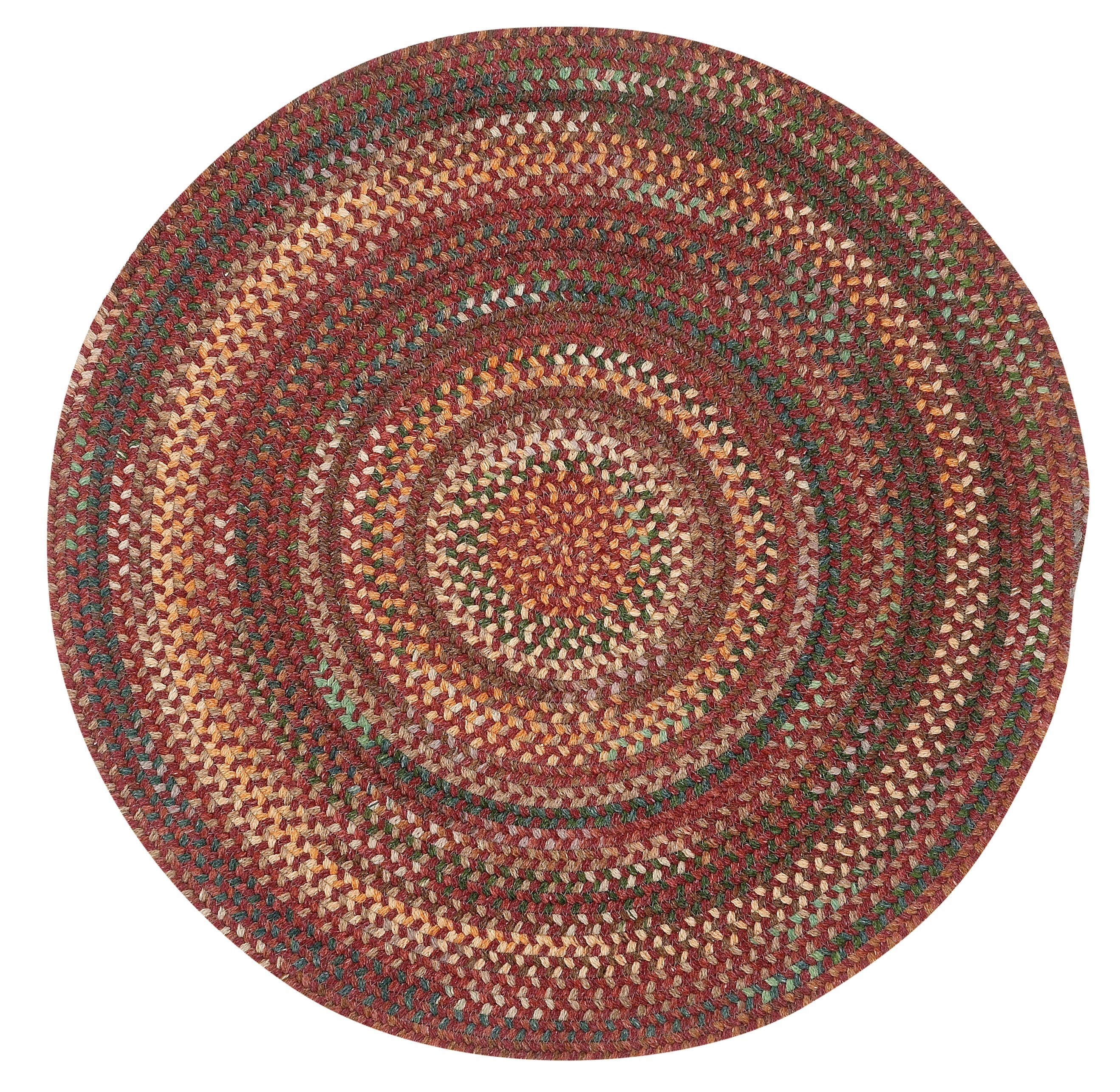 American Classic Red Braided Rug Round image