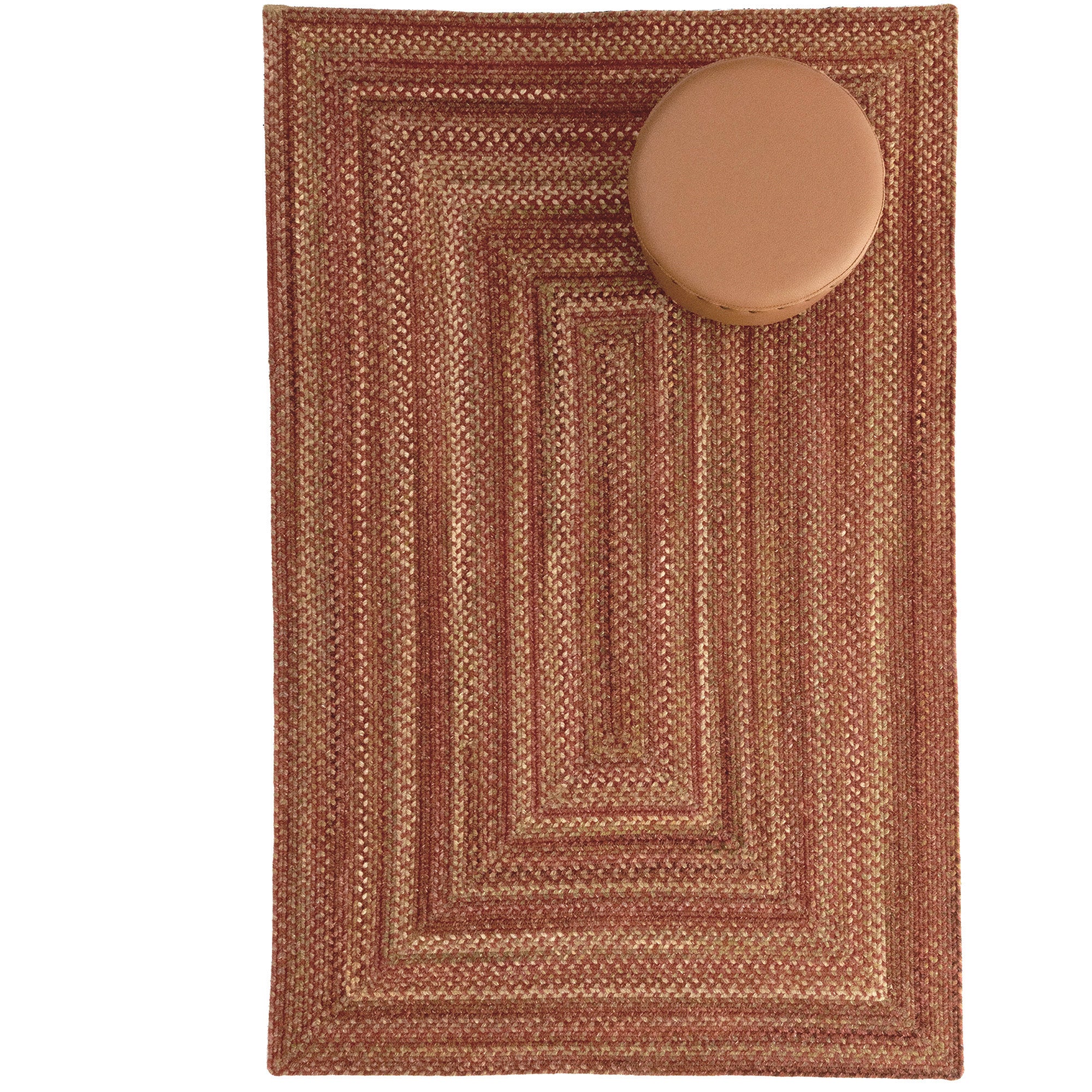 American Classic Spice Braided Rug Concentric Rectangle image
