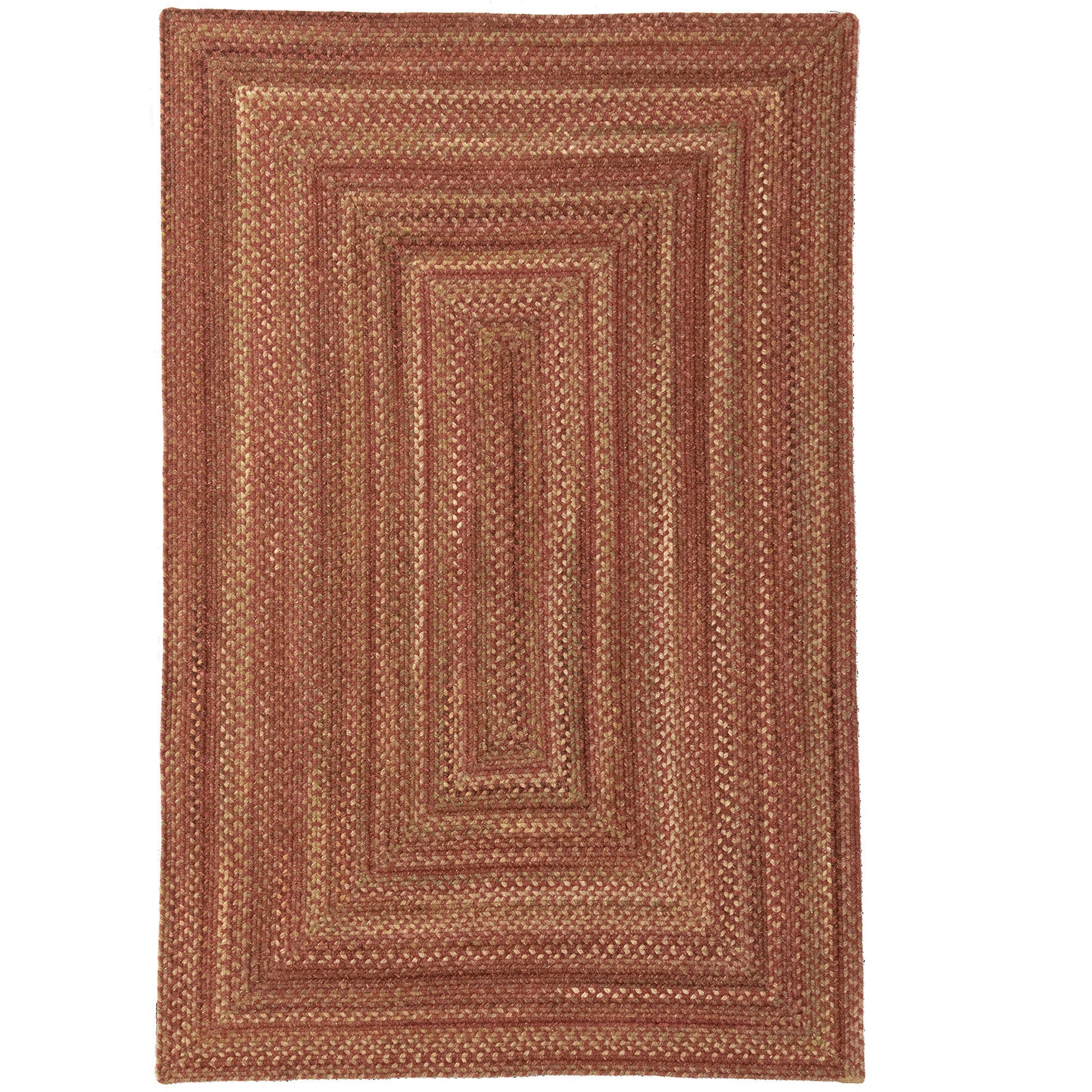 American Classic Spice Braided Rug Concentric Rectangle image