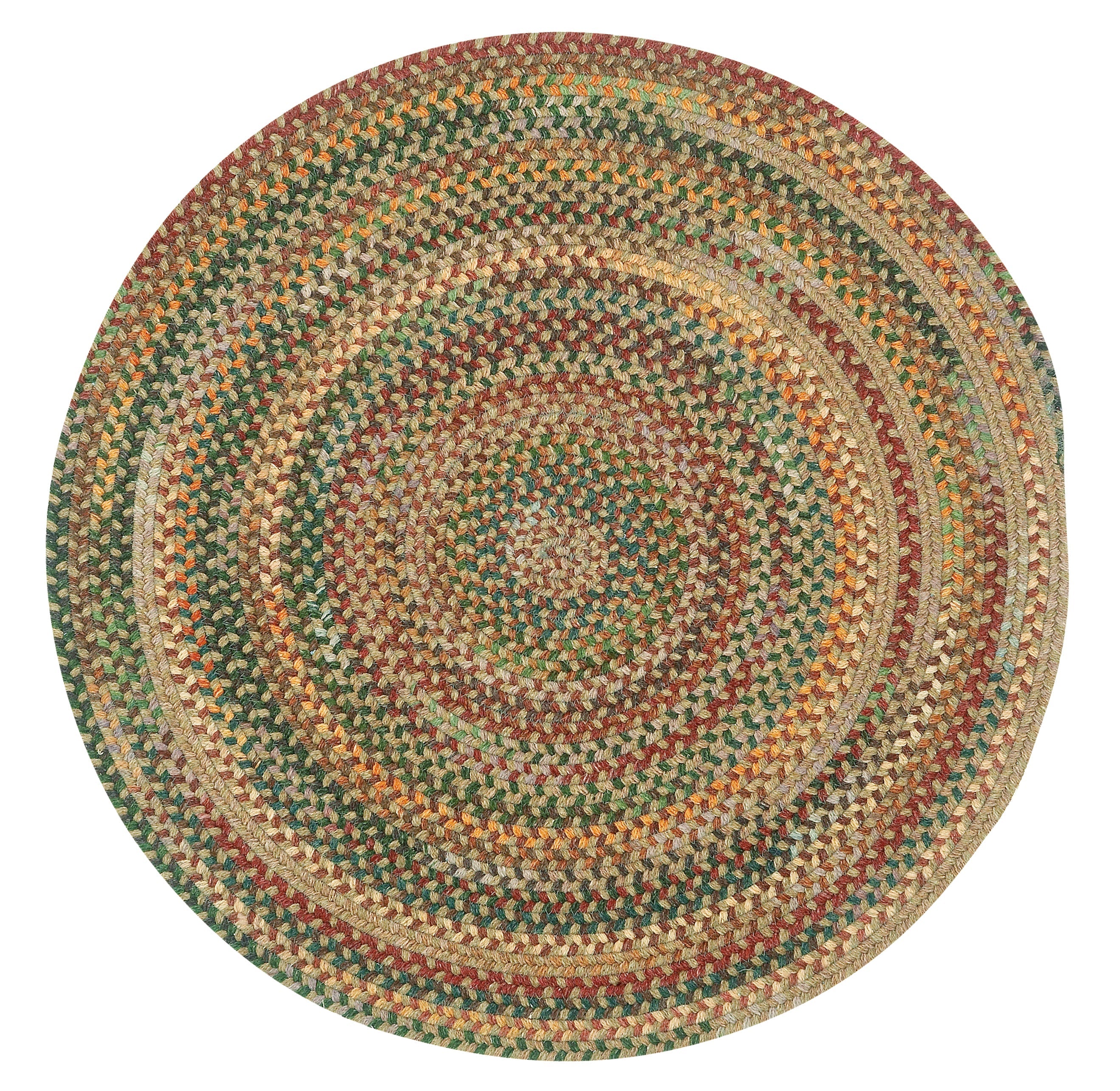 American Classic Tan Multi Braided Rug Round image
