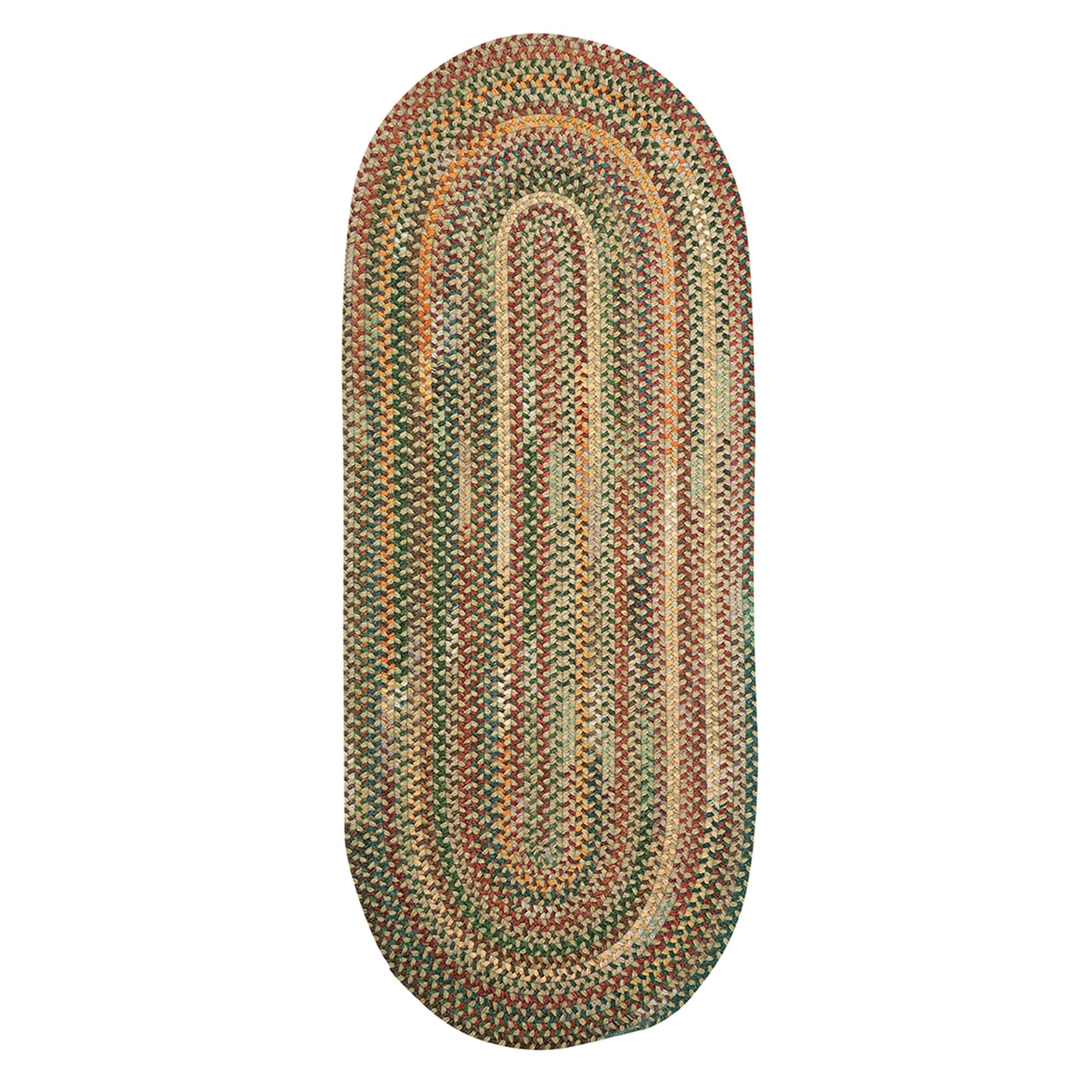 American Classic Tan Multi Braided Rug Oval image