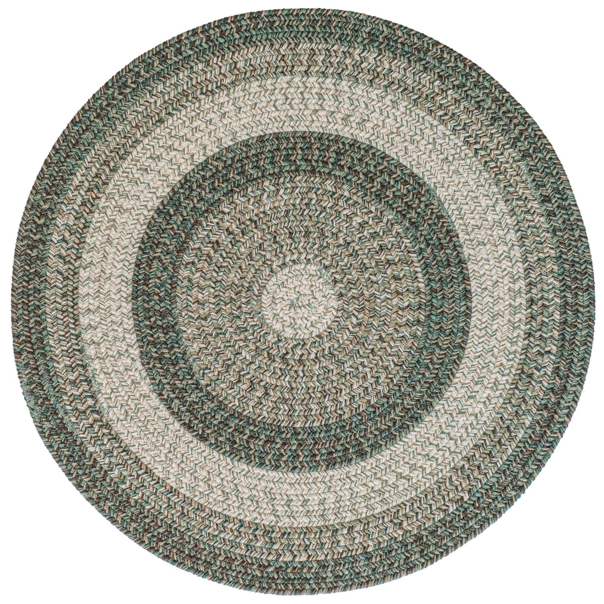Sturbridge Balsam Green Braided Rug Round image