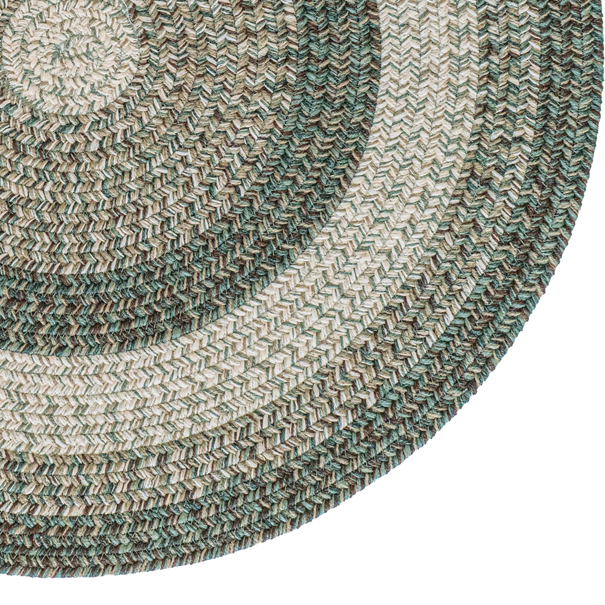 Sturbridge Balsam Green Braided Rug Round image