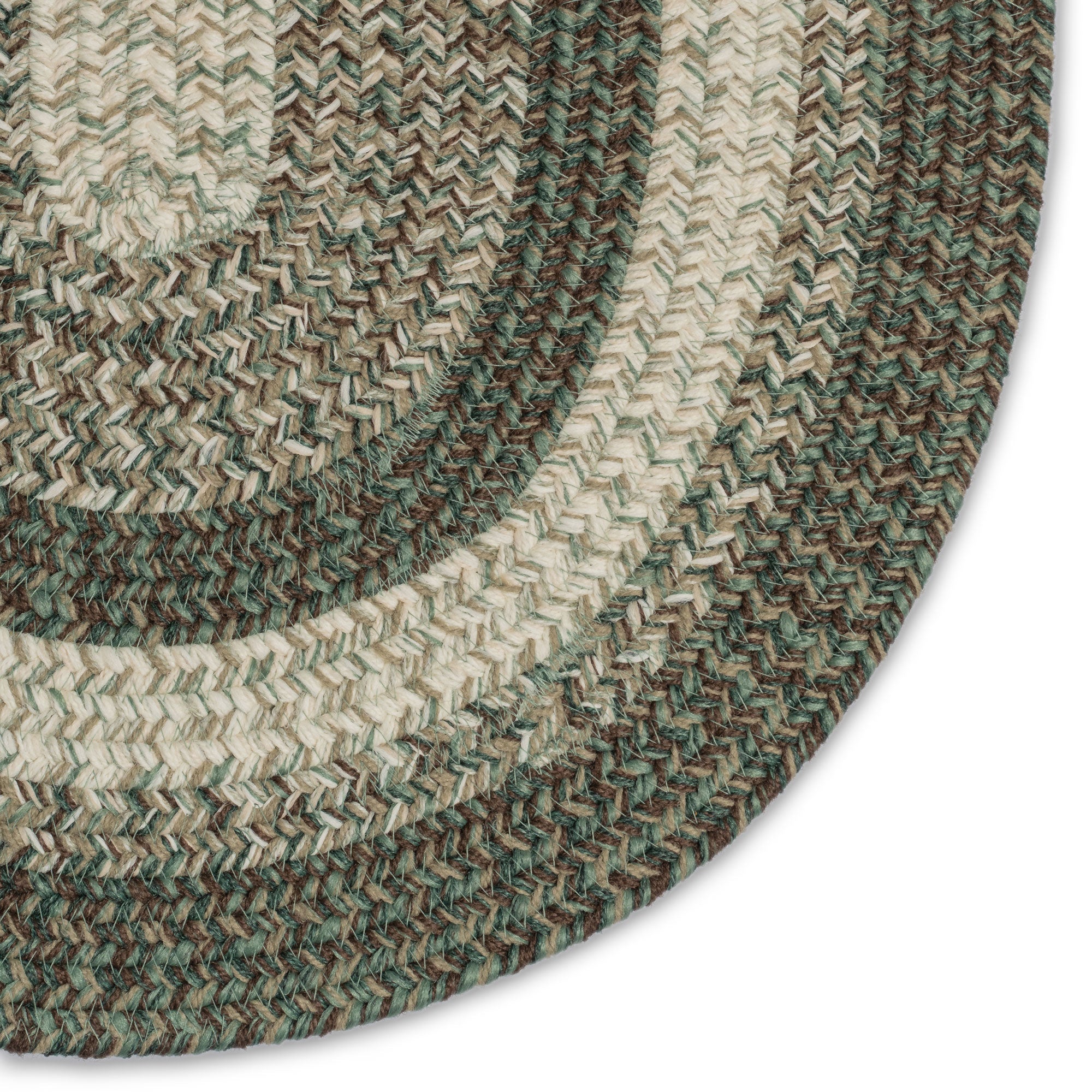 Sturbridge Balsam Green Braided Rug Oval image