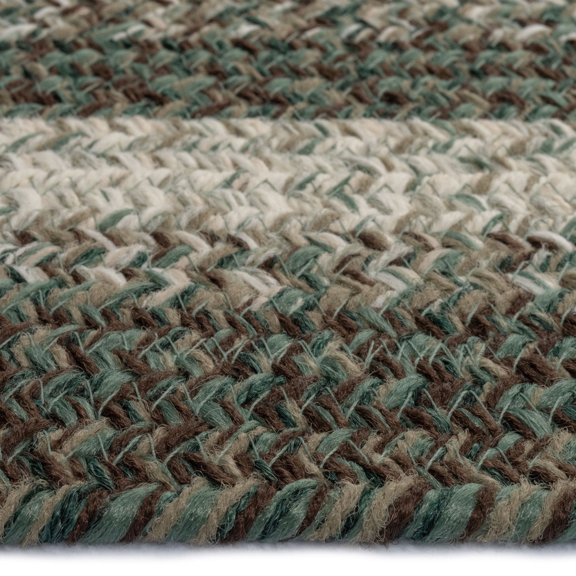 Sturbridge Balsam Green Braided Rug Oval image
