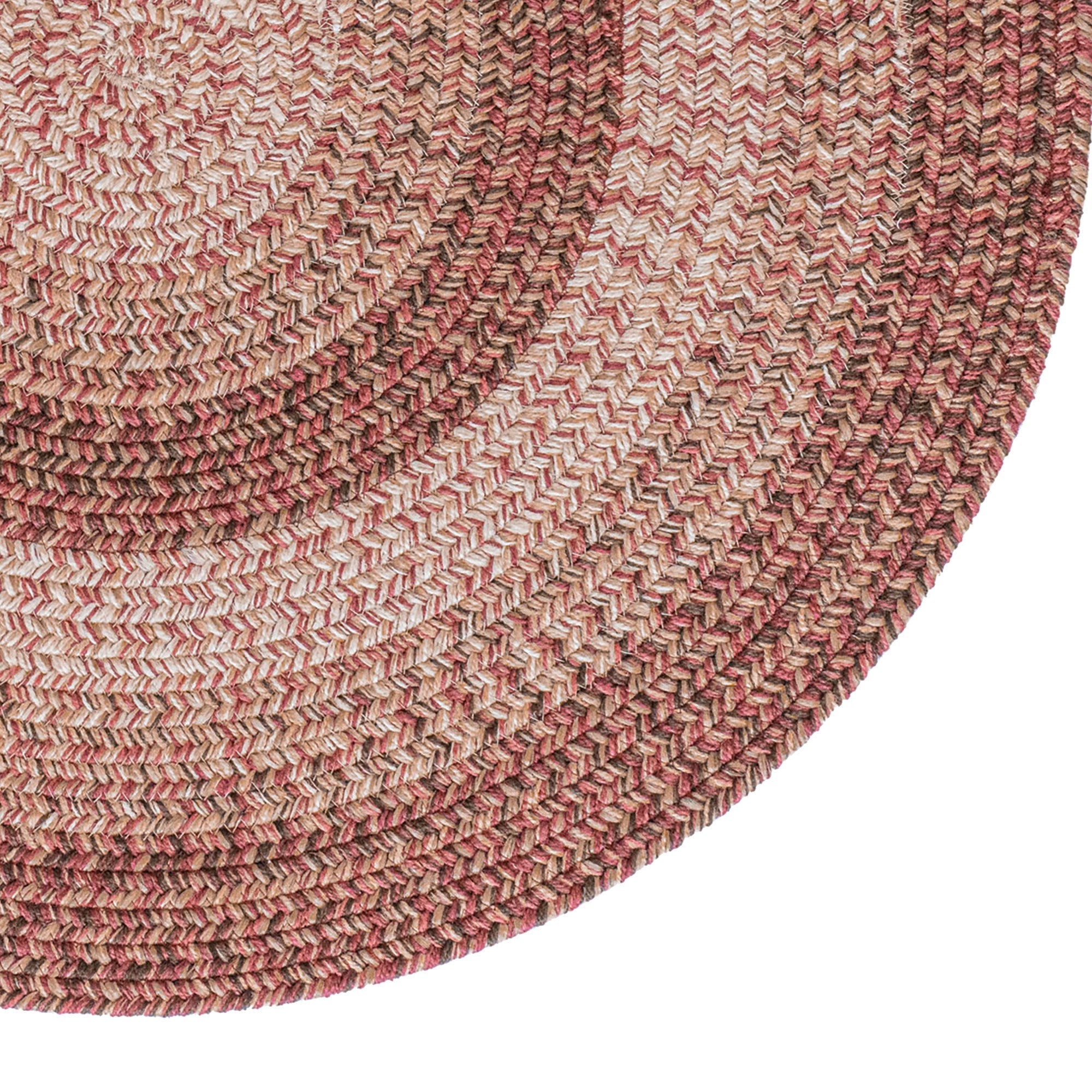 Sturbridge Maple Red Braided Rug Round image