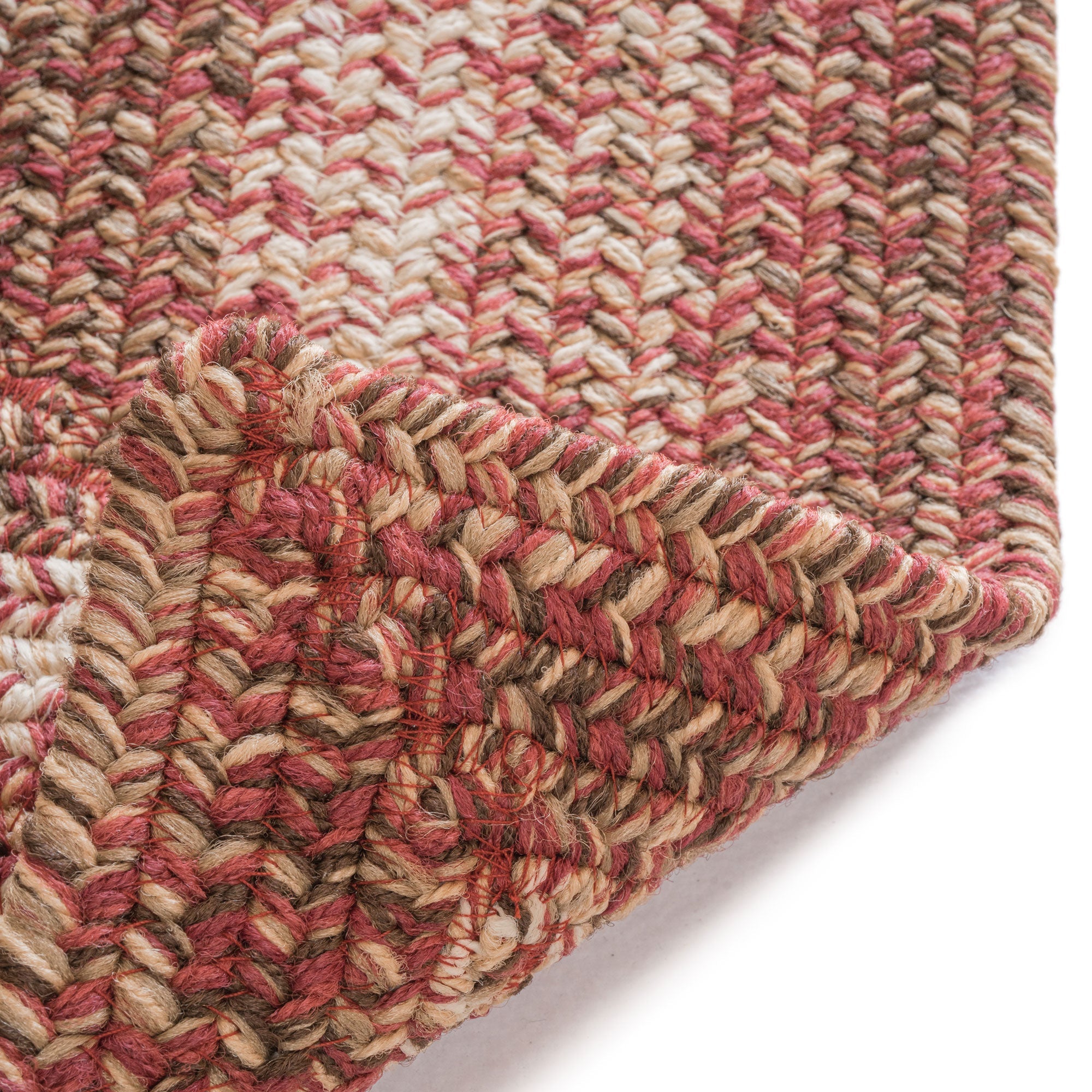 Sturbridge Maple Red Braided Rug Concentric Rectangle image