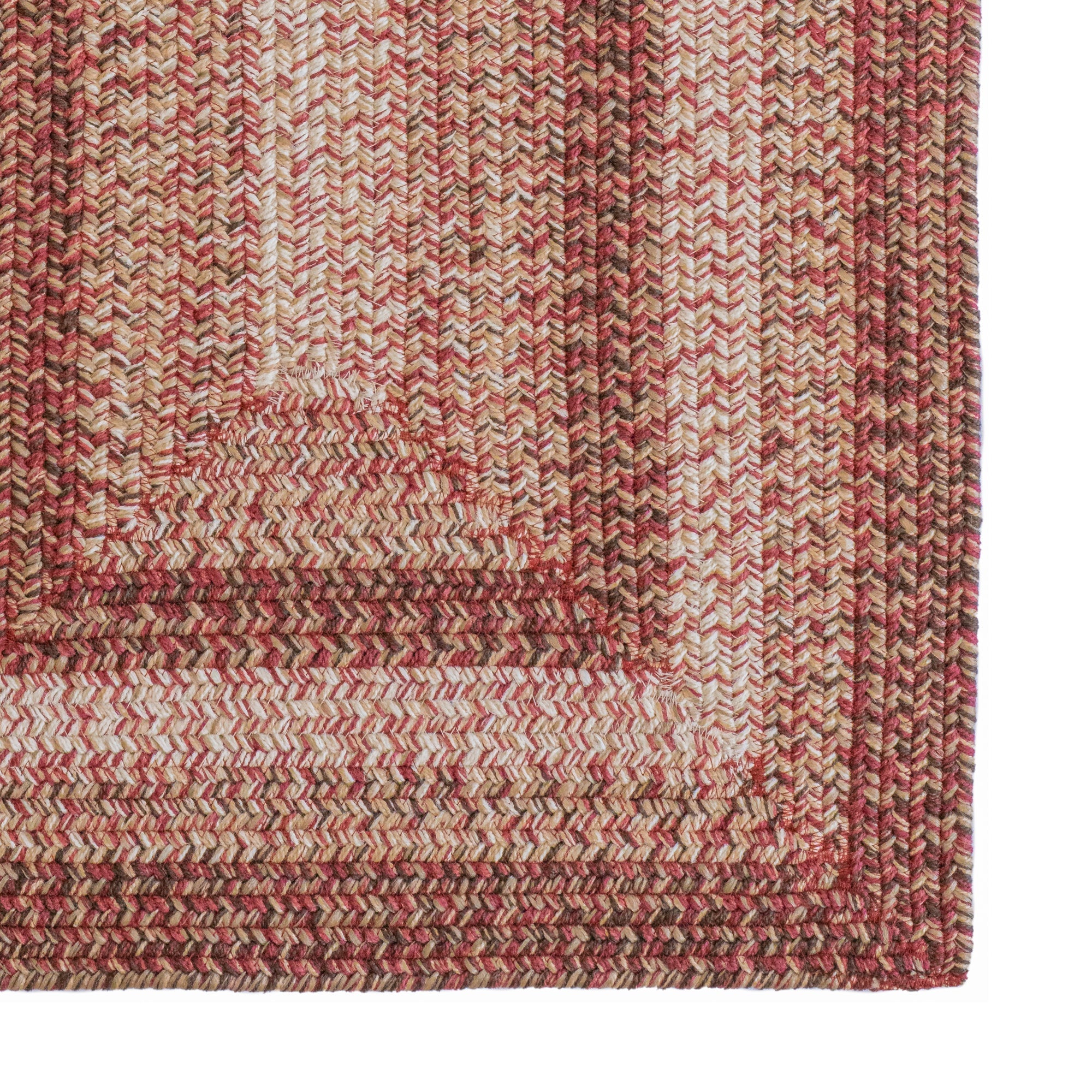 Sturbridge Maple Red Braided Rug Concentric Rectangle image