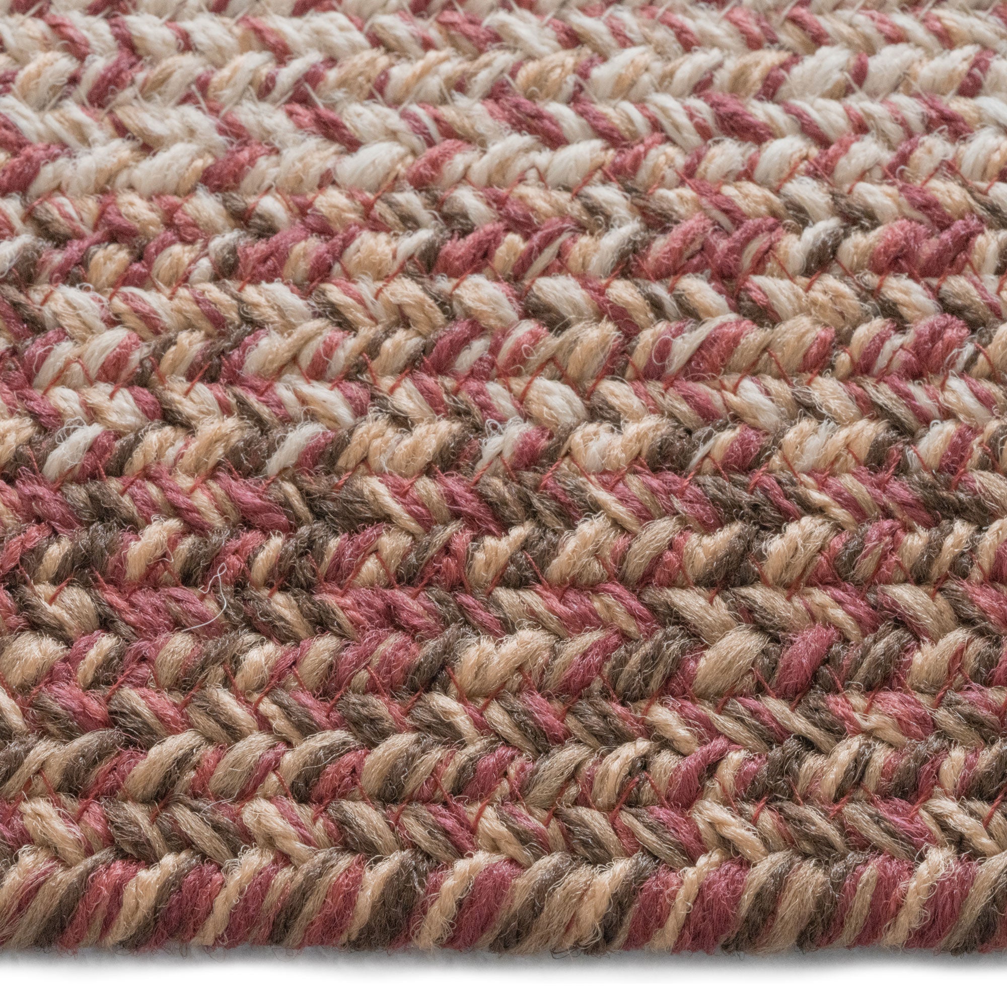 Sturbridge Maple Red Braided Rug Concentric Rectangle image