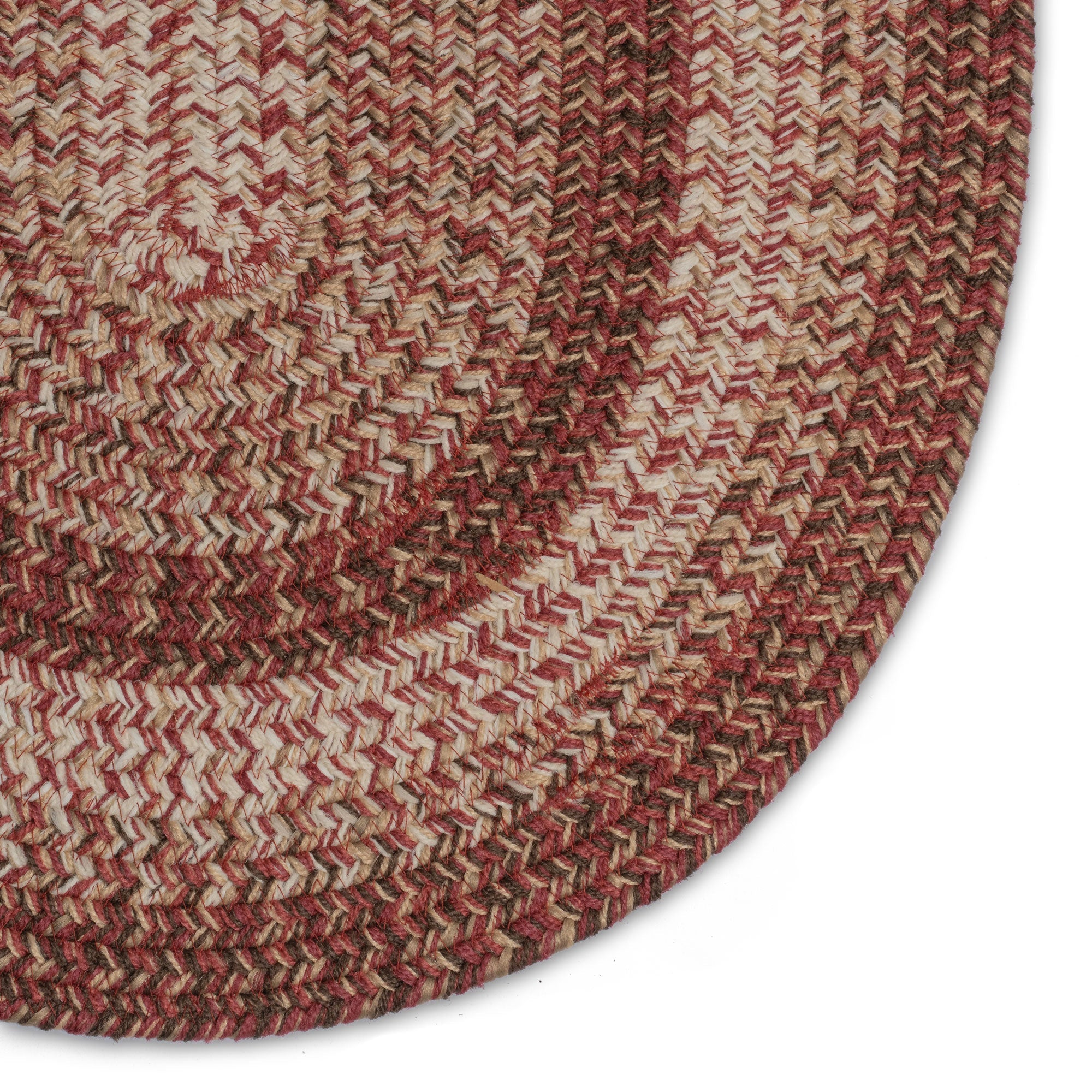 Sturbridge Maple Red Braided Rug Oval image