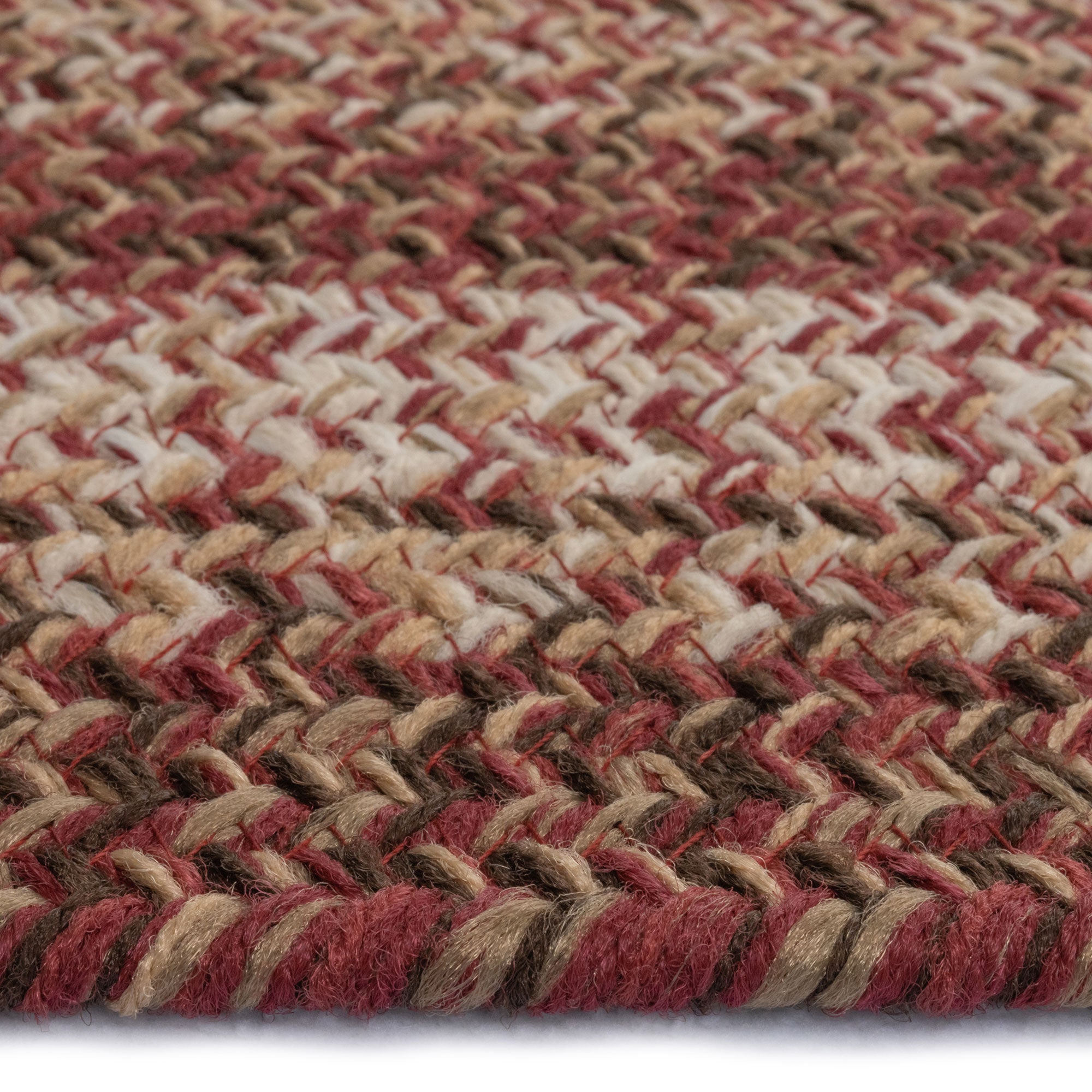 Sturbridge Maple Red Braided Rug Oval image