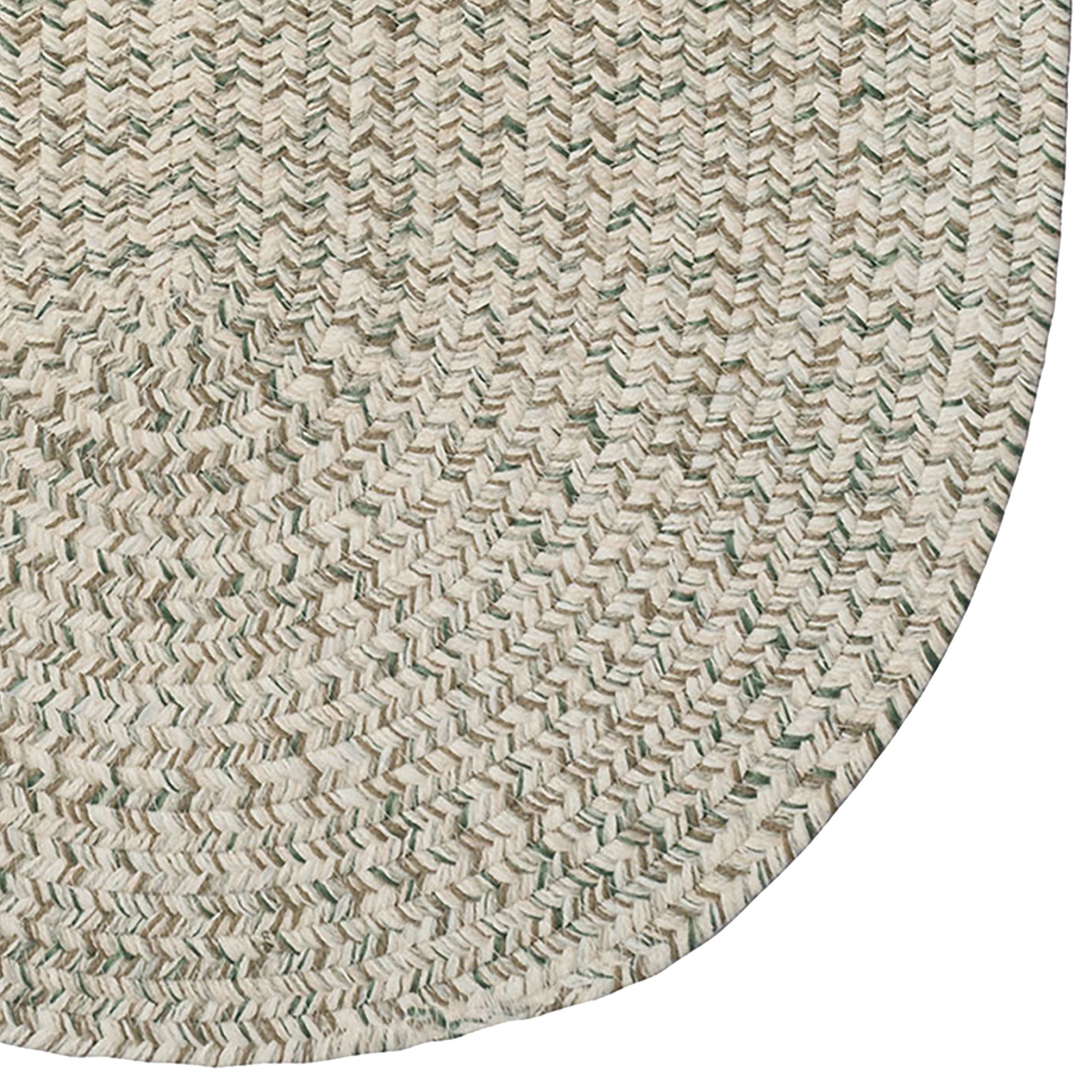Stockton Light Green Braided Rug Oval image