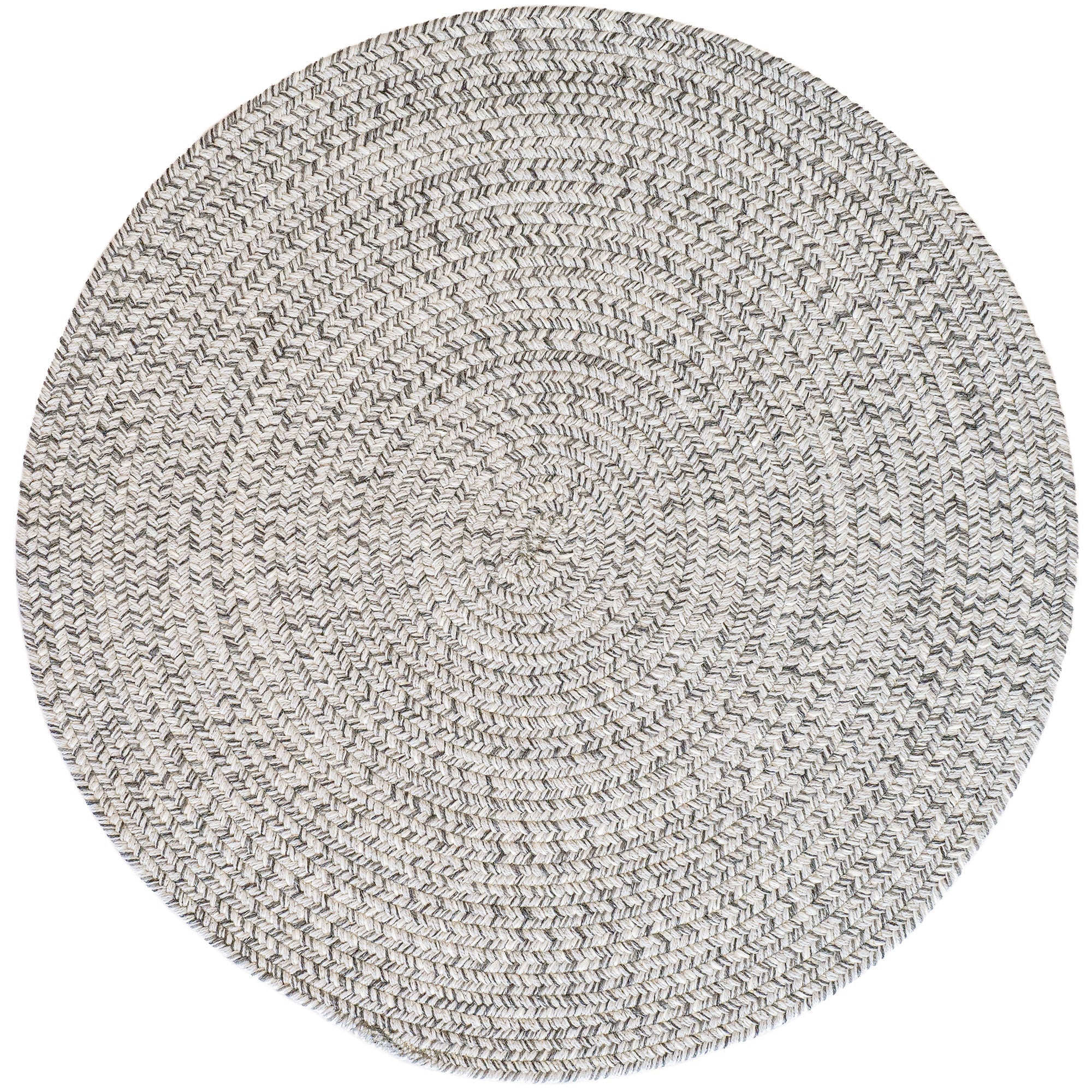 Stockton Light Gray Braided Rug Round image