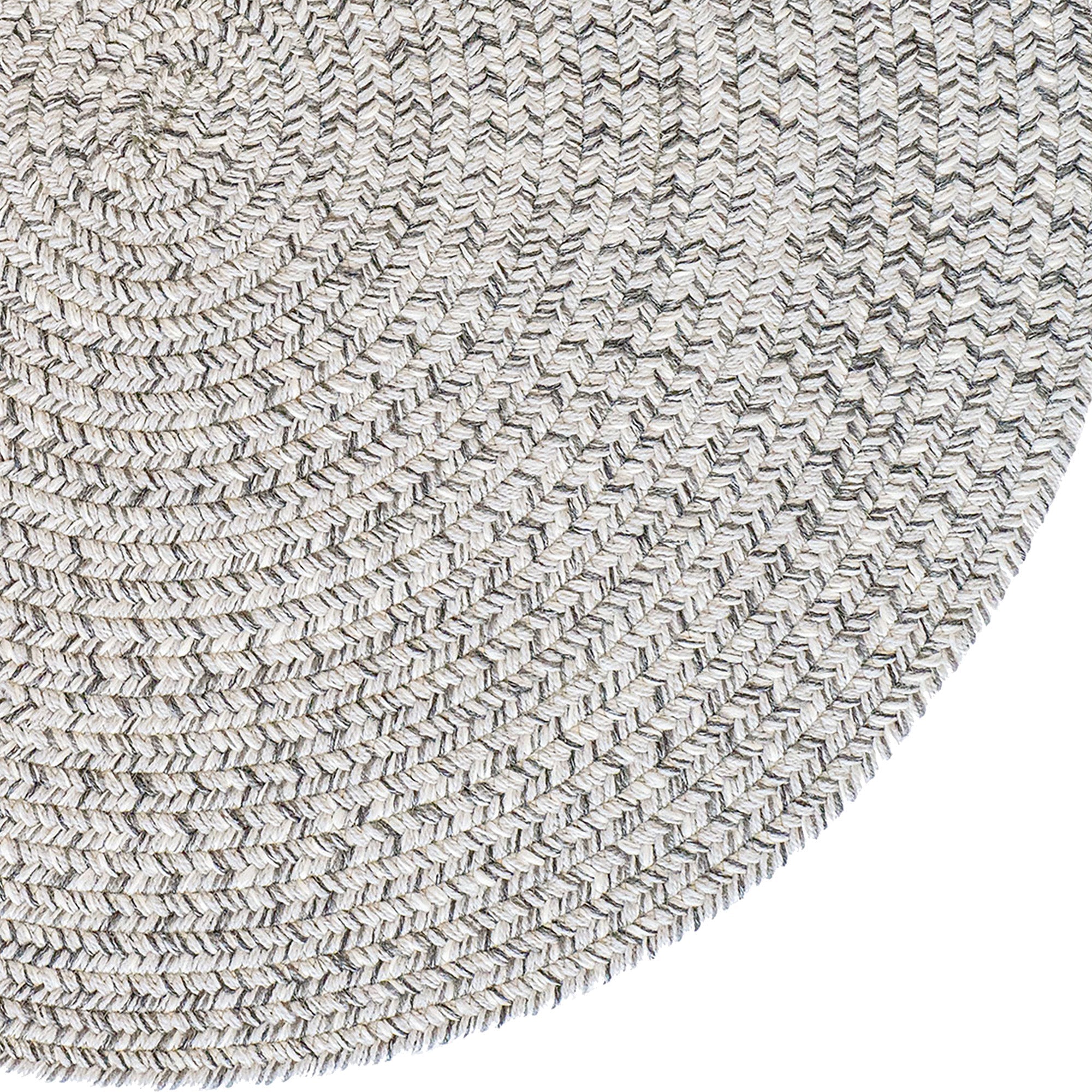 Stockton Light Gray Braided Rug Round image