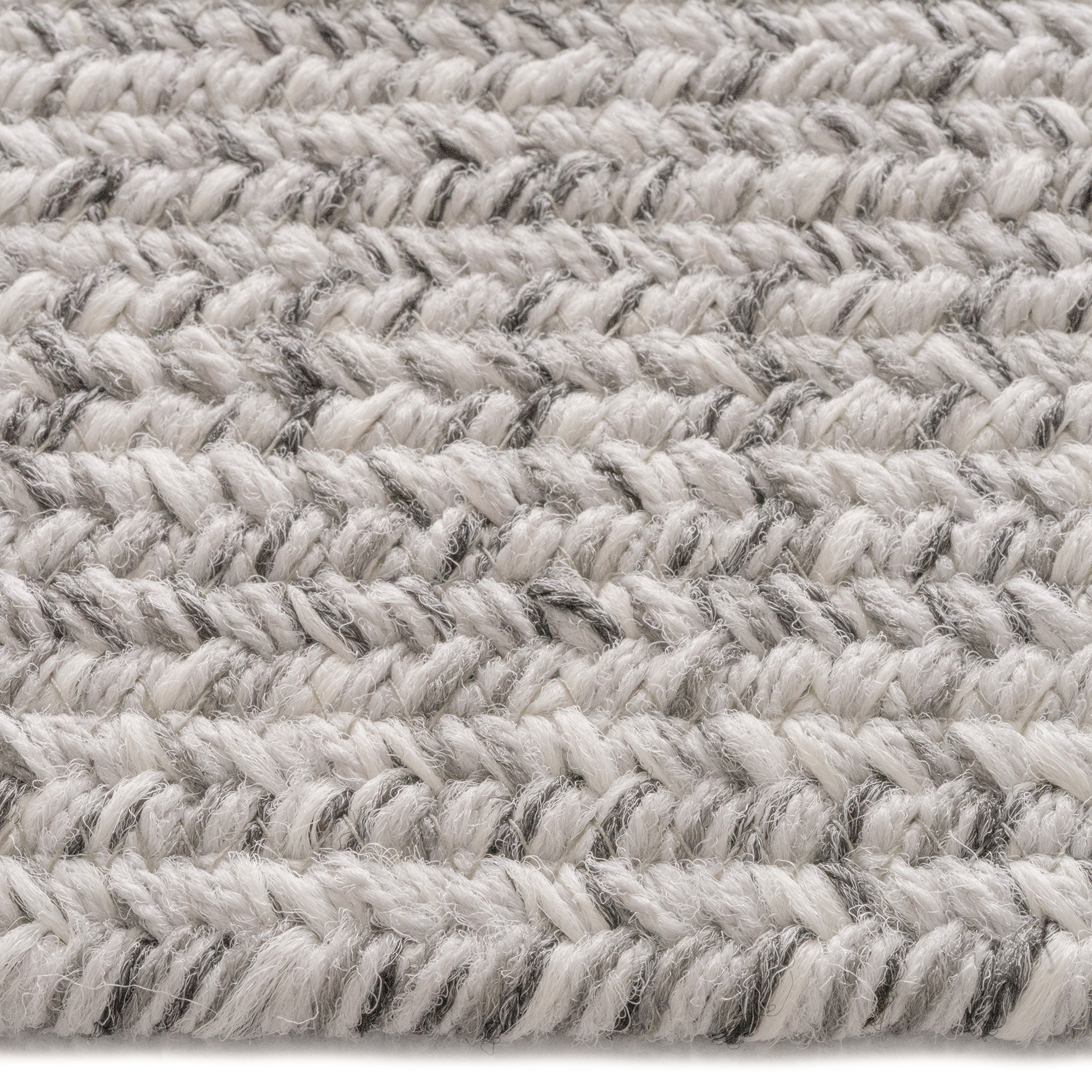 Stockton Light Gray Braided Rug Concentric Rectangle image