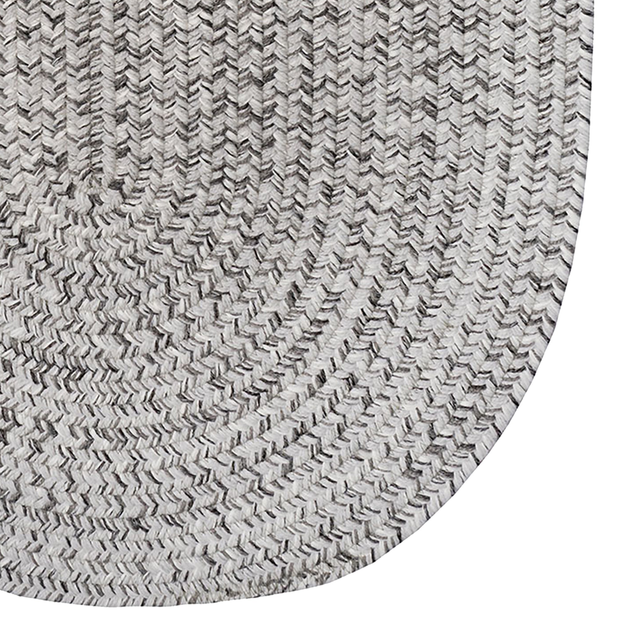 Stockton Light Gray Braided Rug Oval image