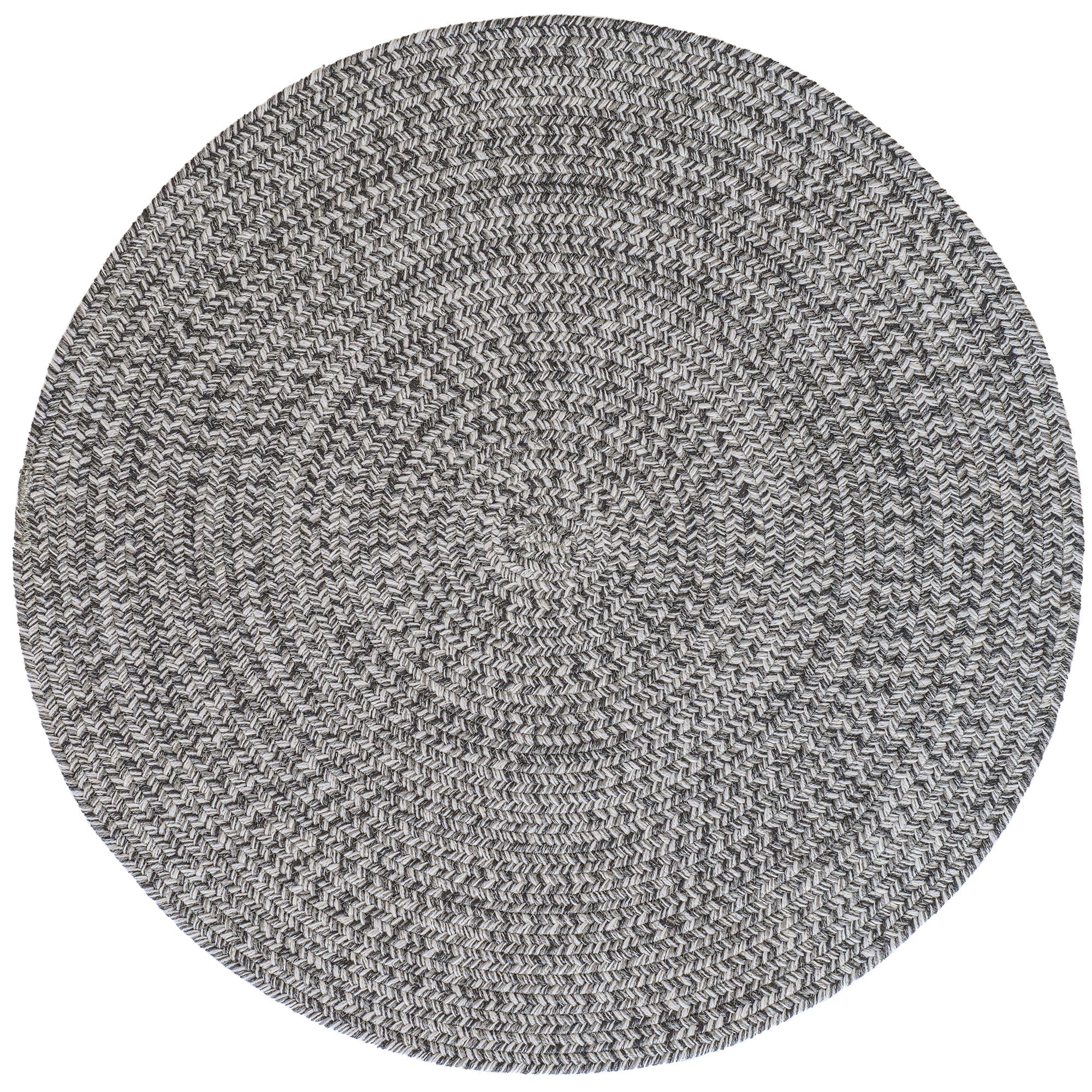 Stockton Medium Gray Braided Rug Round image