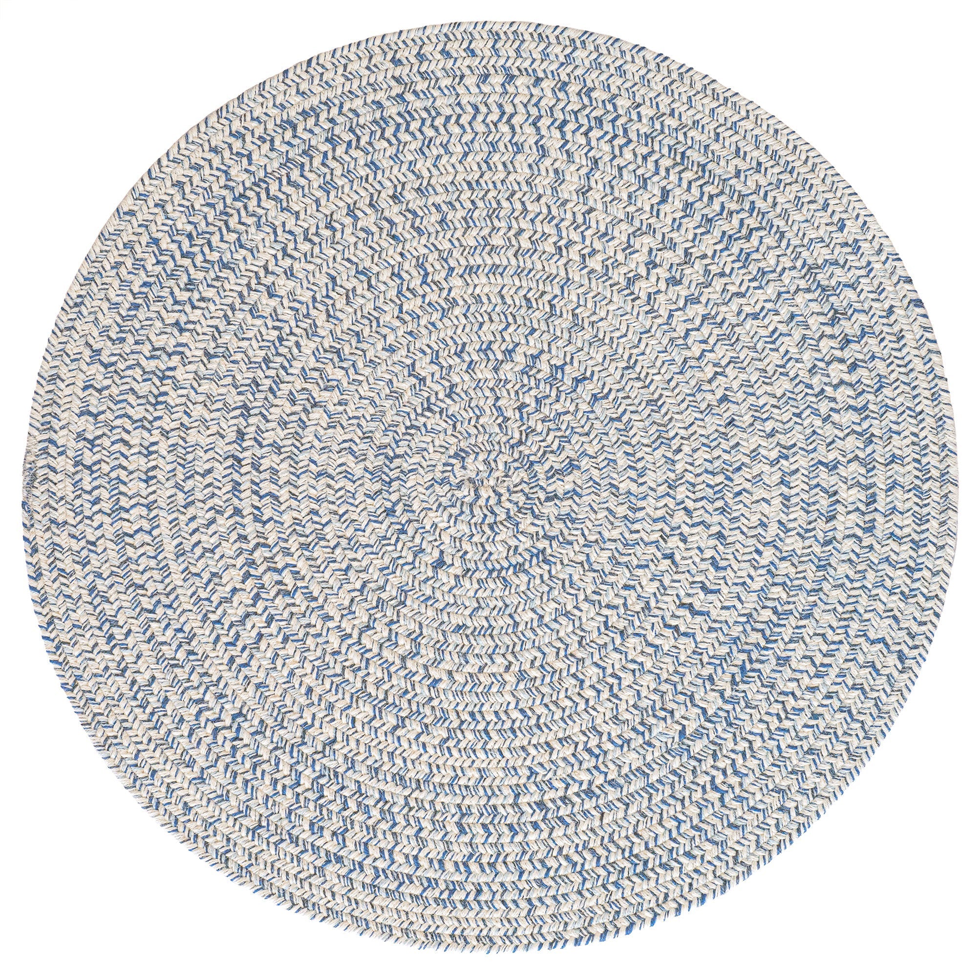 Stockton Light Blue Braided Rug Round image