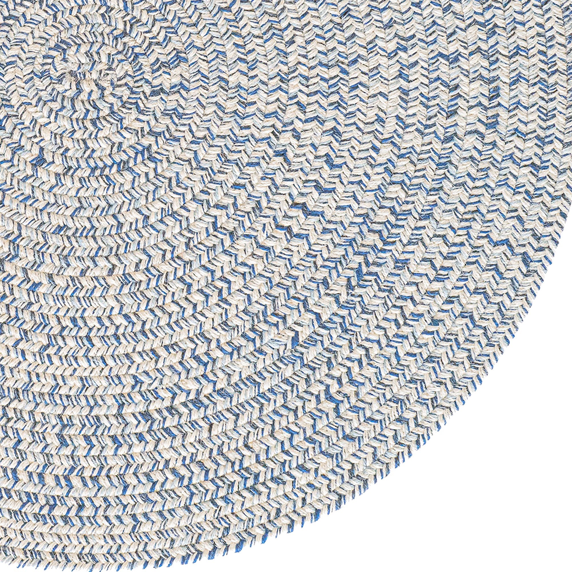 Stockton Light Blue Braided Rug Round image
