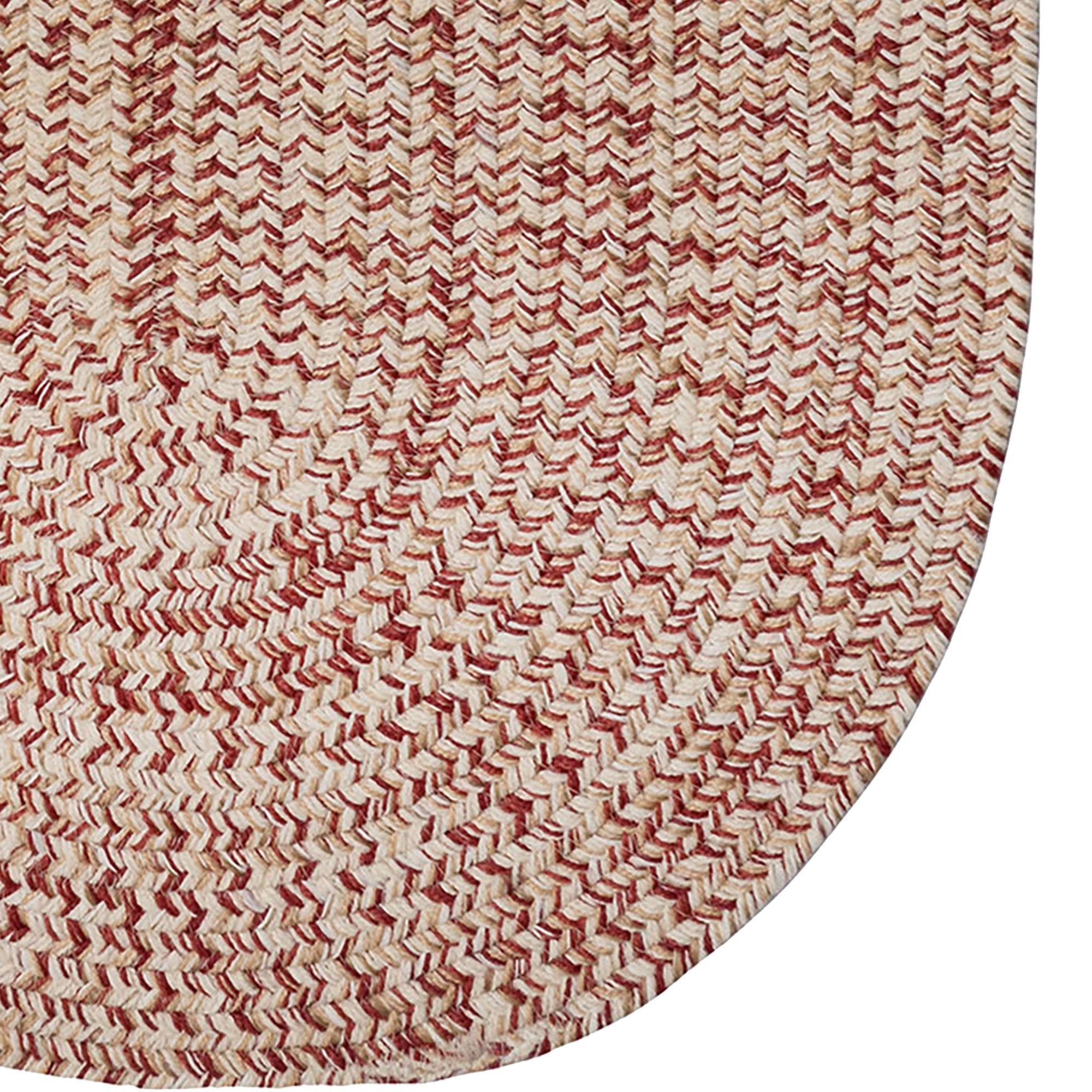 Stockton Light Red Braided Rug Oval image