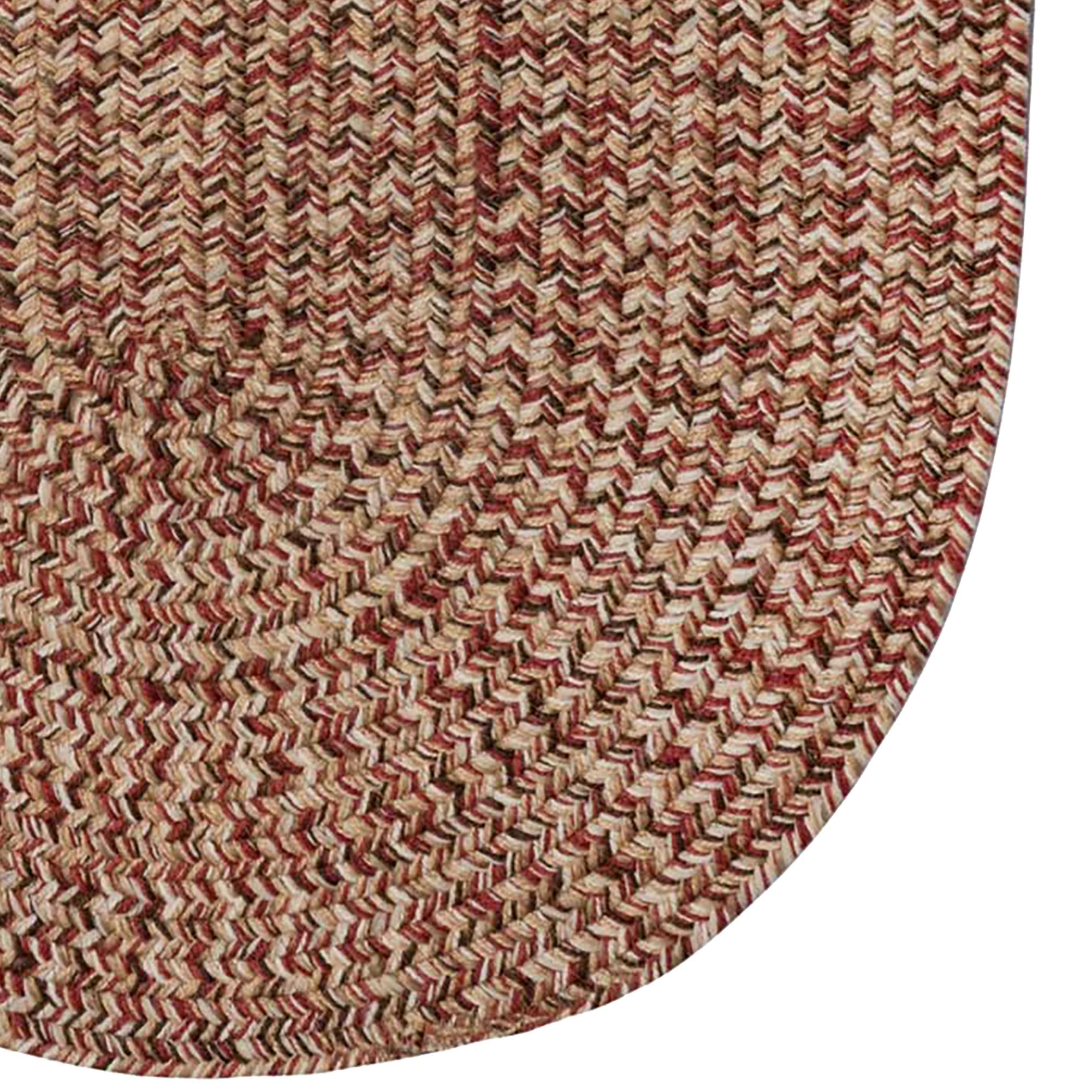 Stockton Medium Red Braided Rug Oval image