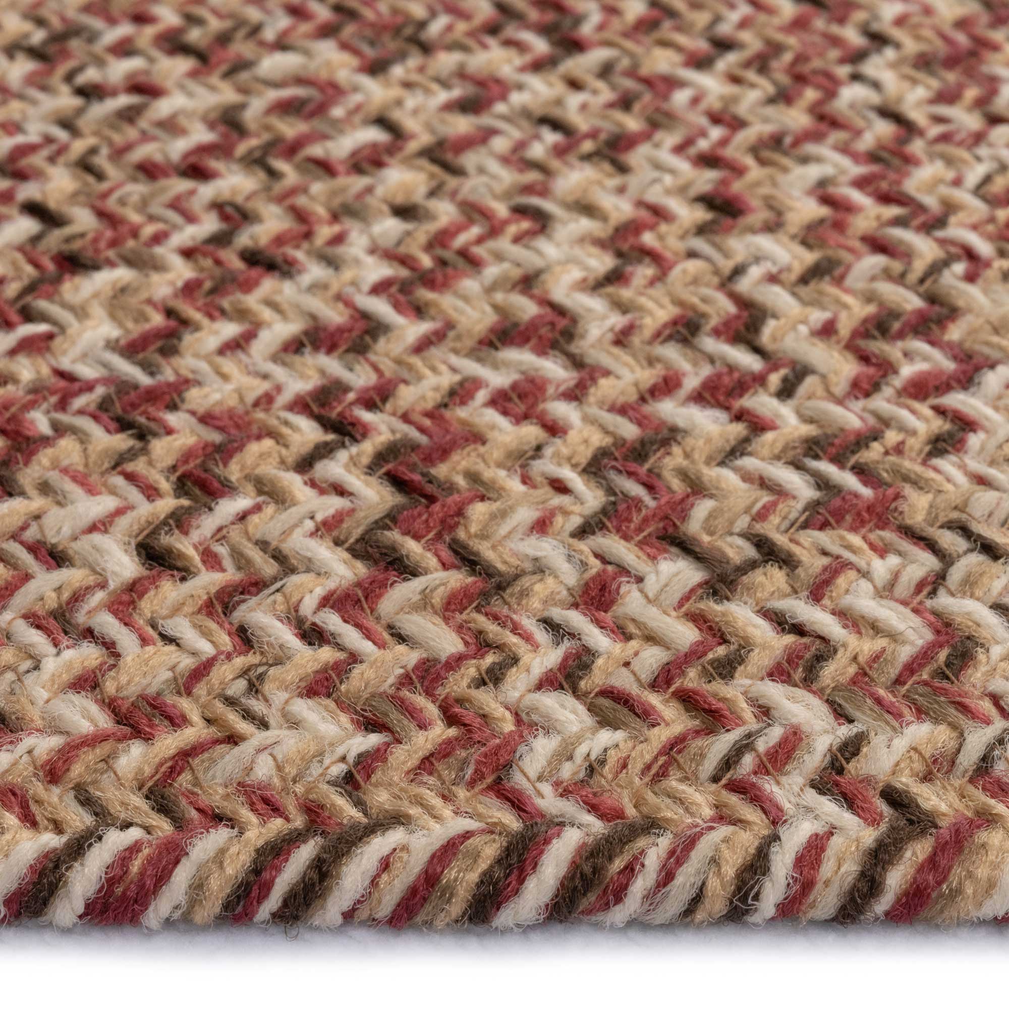 Stockton Medium Red Braided Rug Oval image