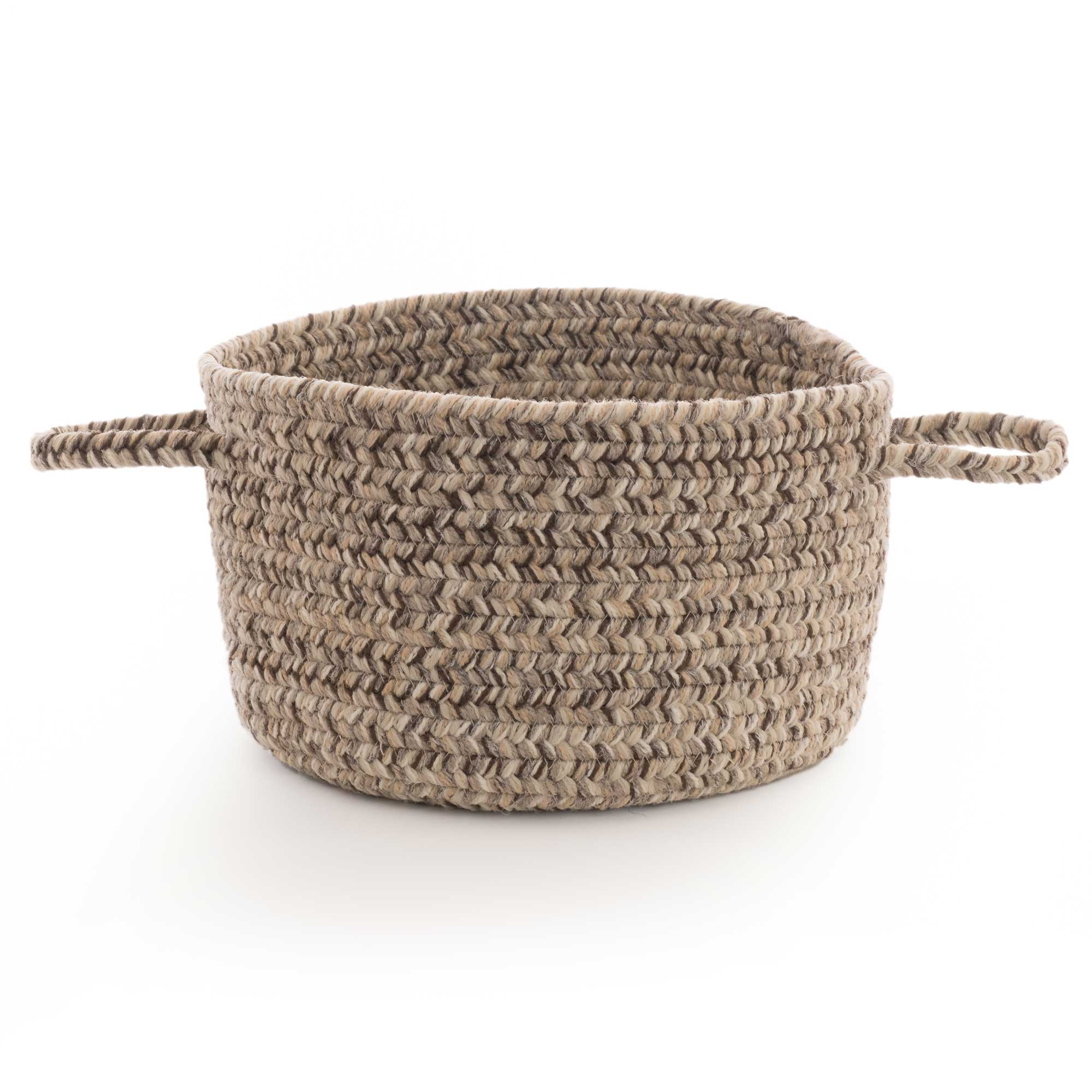 Stockton Medium Brown Braided Rug Basket image