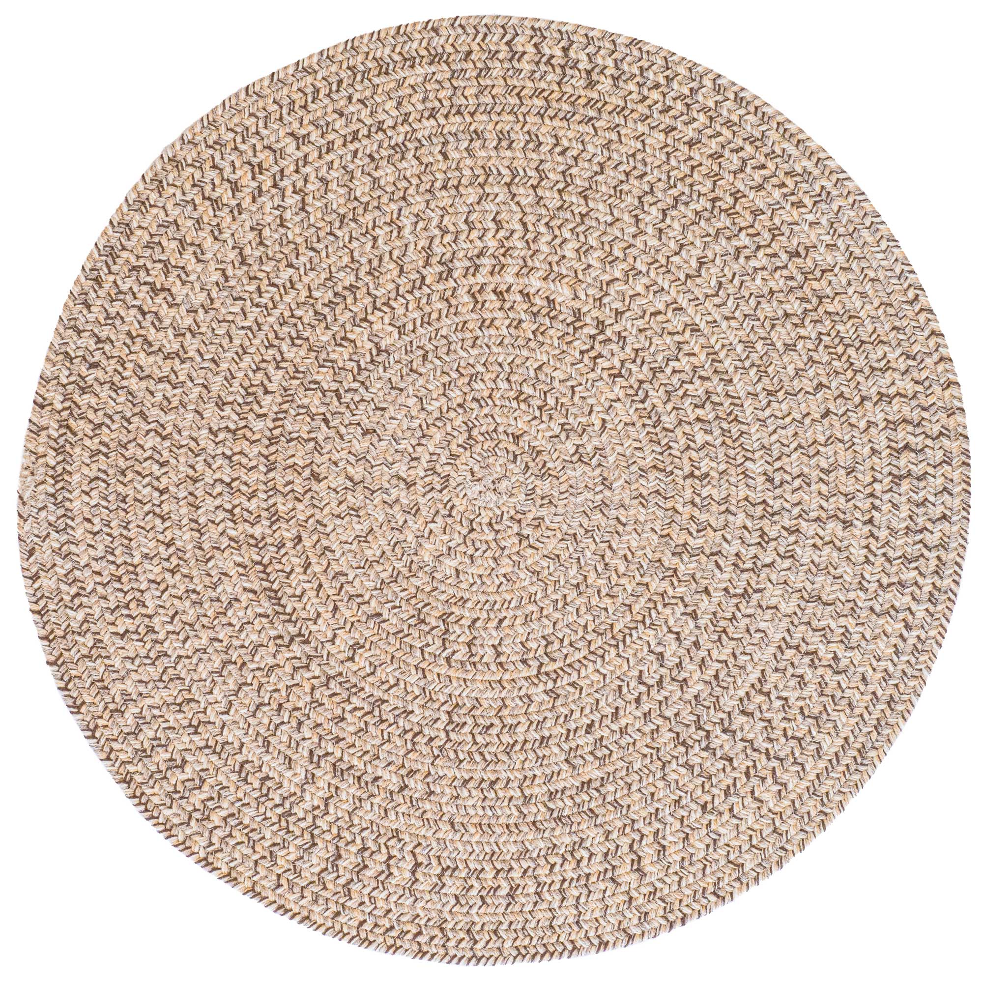 Stockton Medium Brown Braided Rug Round image