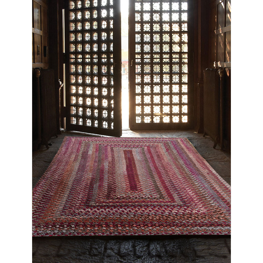 Synergy Rosewood Braided Rug Concentric Rectangle image