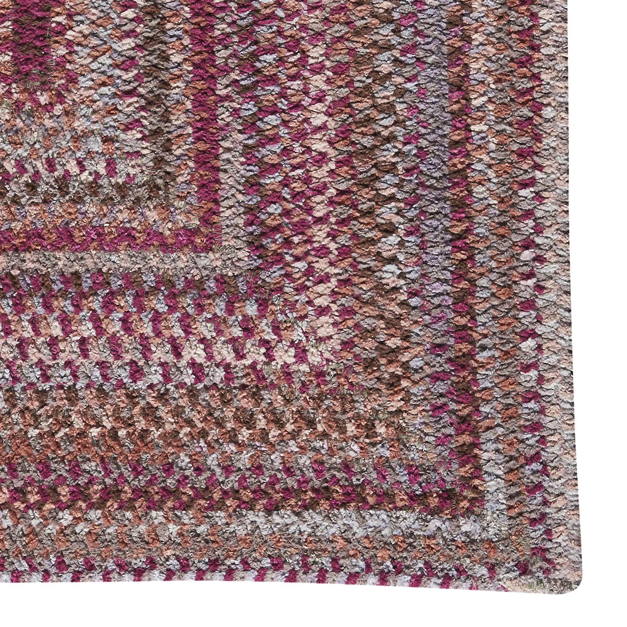 Synergy Rosewood Braided Rug Concentric Rectangle image