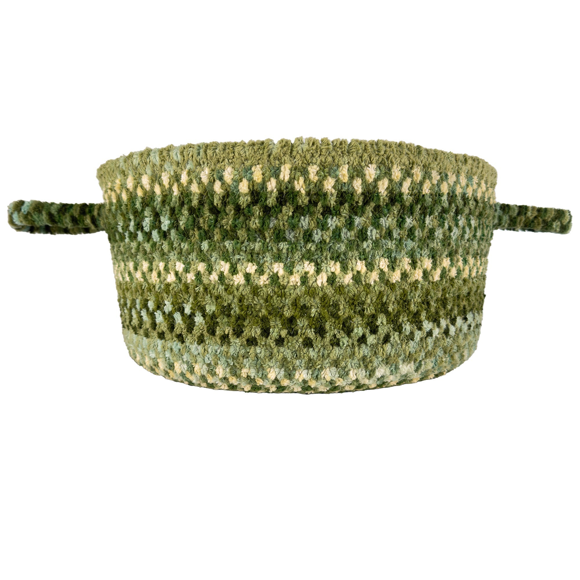 Cottonstone Balsam Green Braided Rug Basket image