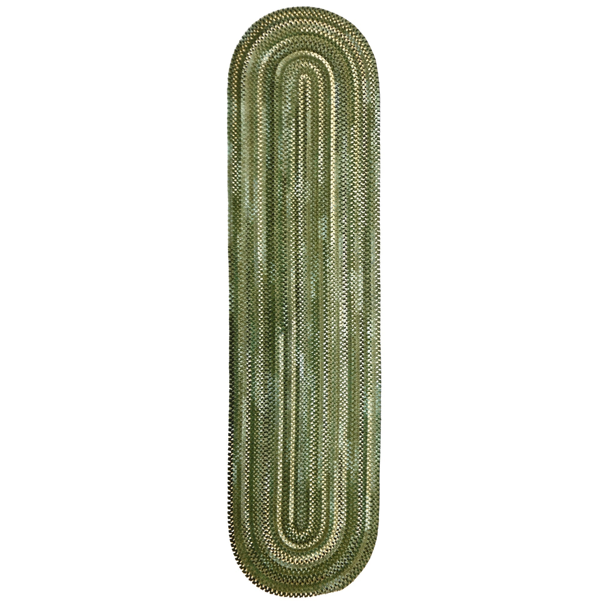 Cottonstone Balsam Green Braided Rug Oval image