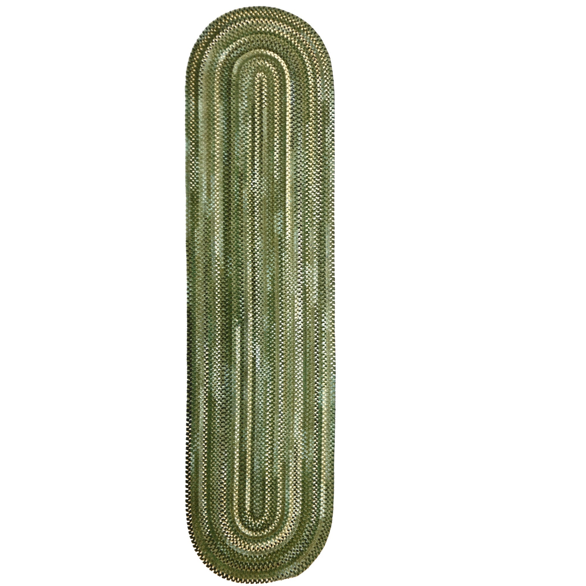 Cottonstone Balsam Green Braided Rug Oval image