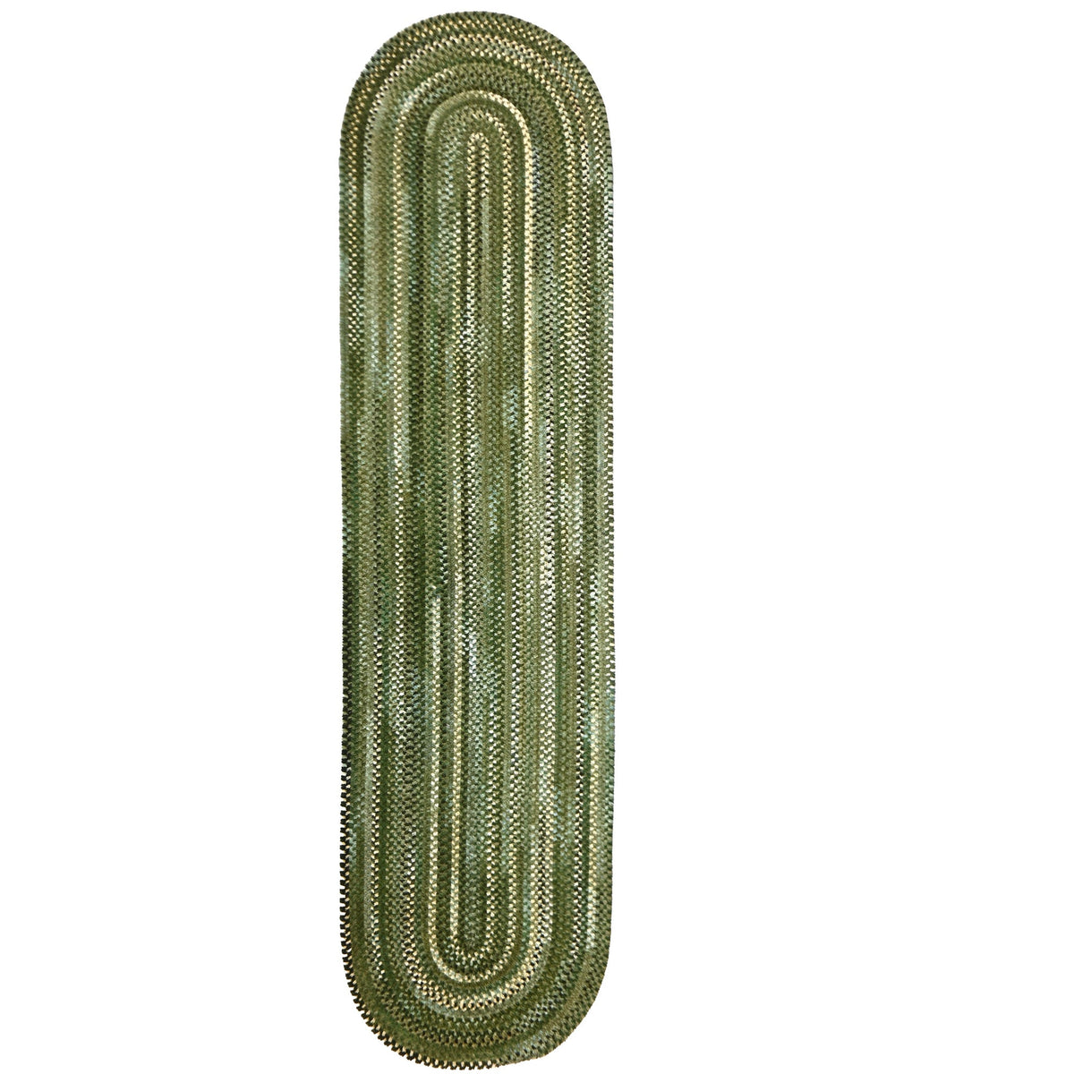 Cottonstone Balsam Green Braided Rug Oval image