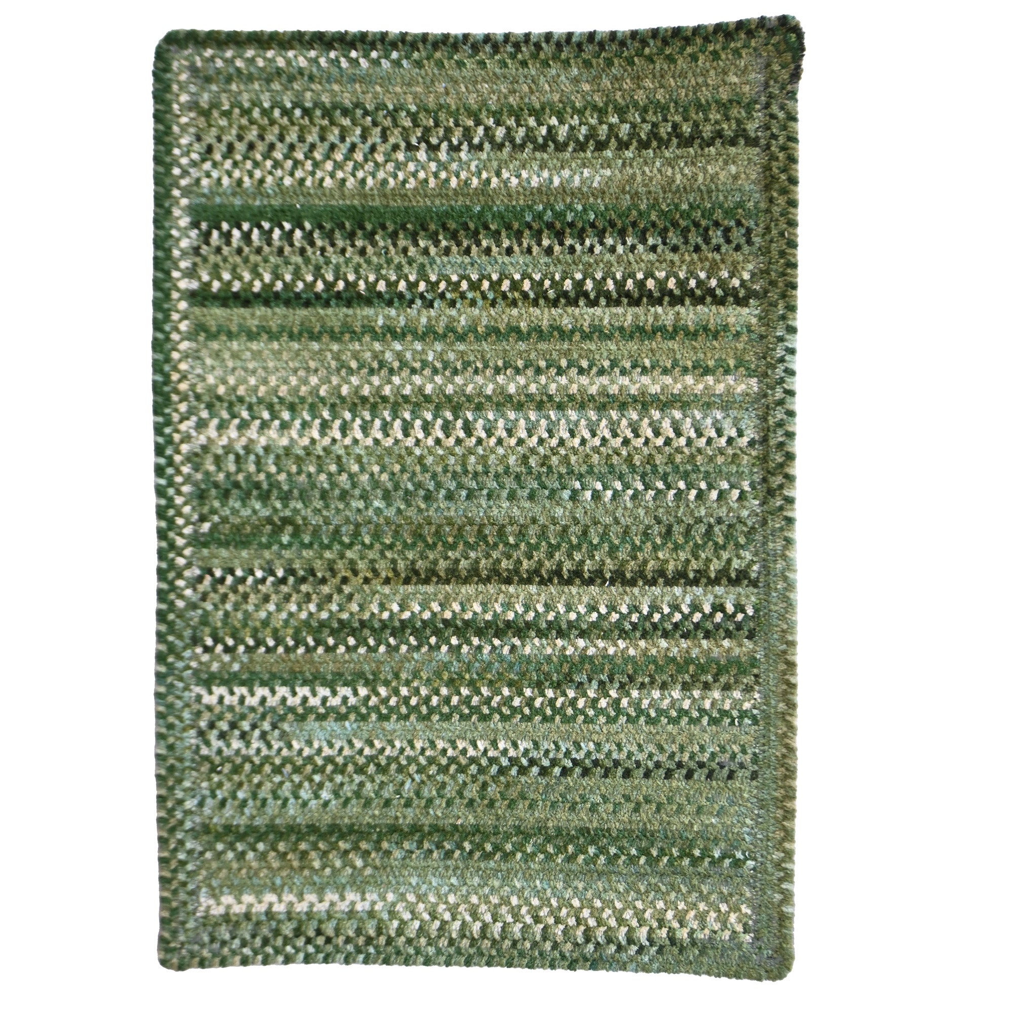 Cottonstone Balsam Green Braided Rug Cross Sewn Rectangle image