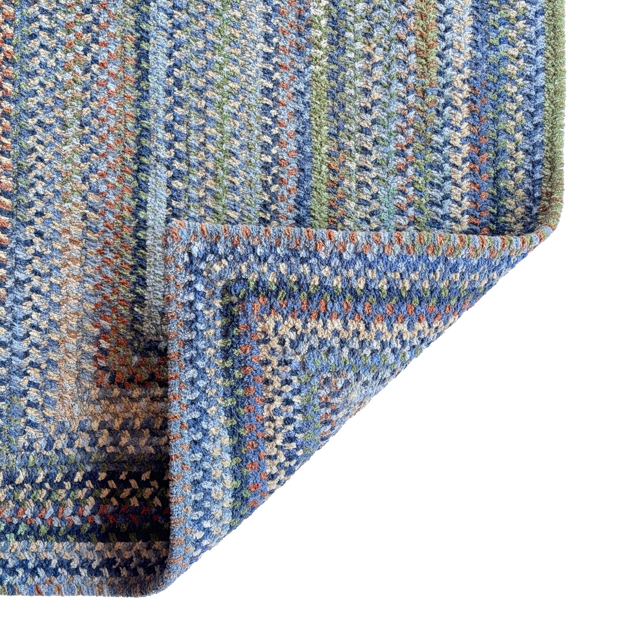 Cottonstone Ponds Edge Braided Rug Concentric Rectangle image