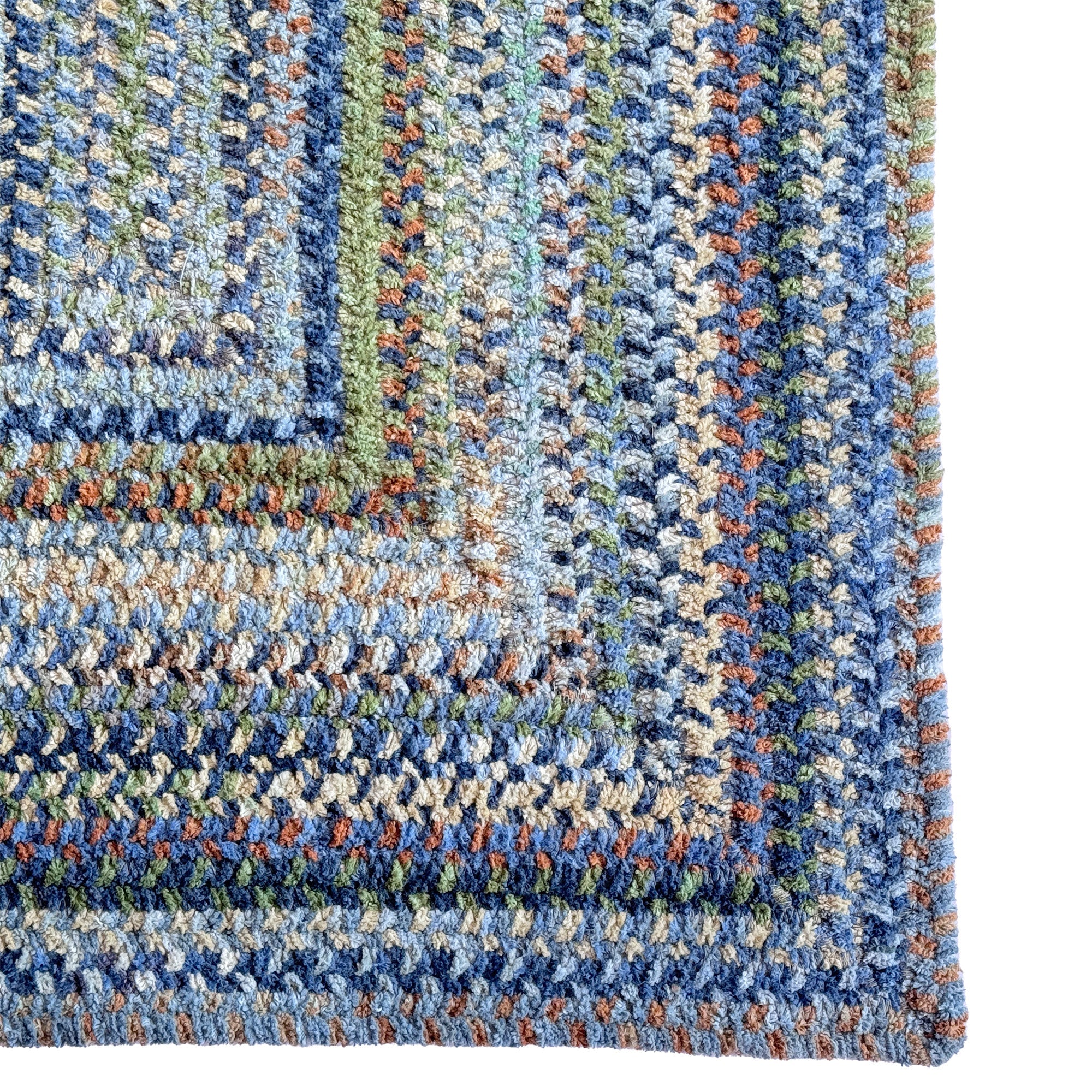 Cottonstone Ponds Edge Braided Rug Concentric Rectangle image