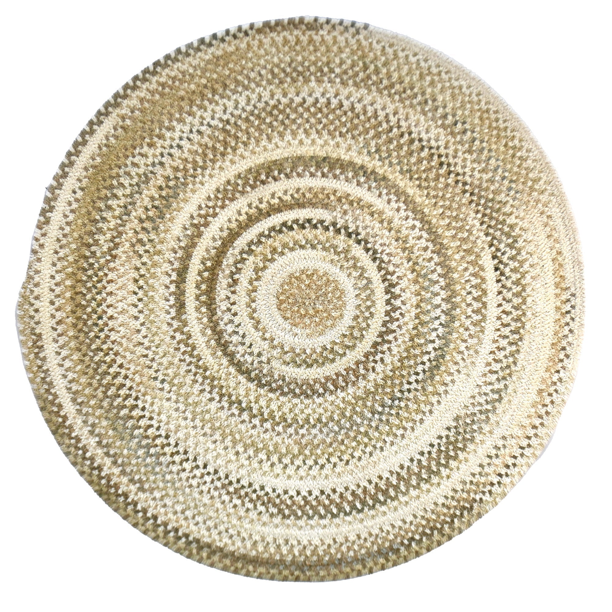 Cottonstone Feather Tan Braided Rug Round image