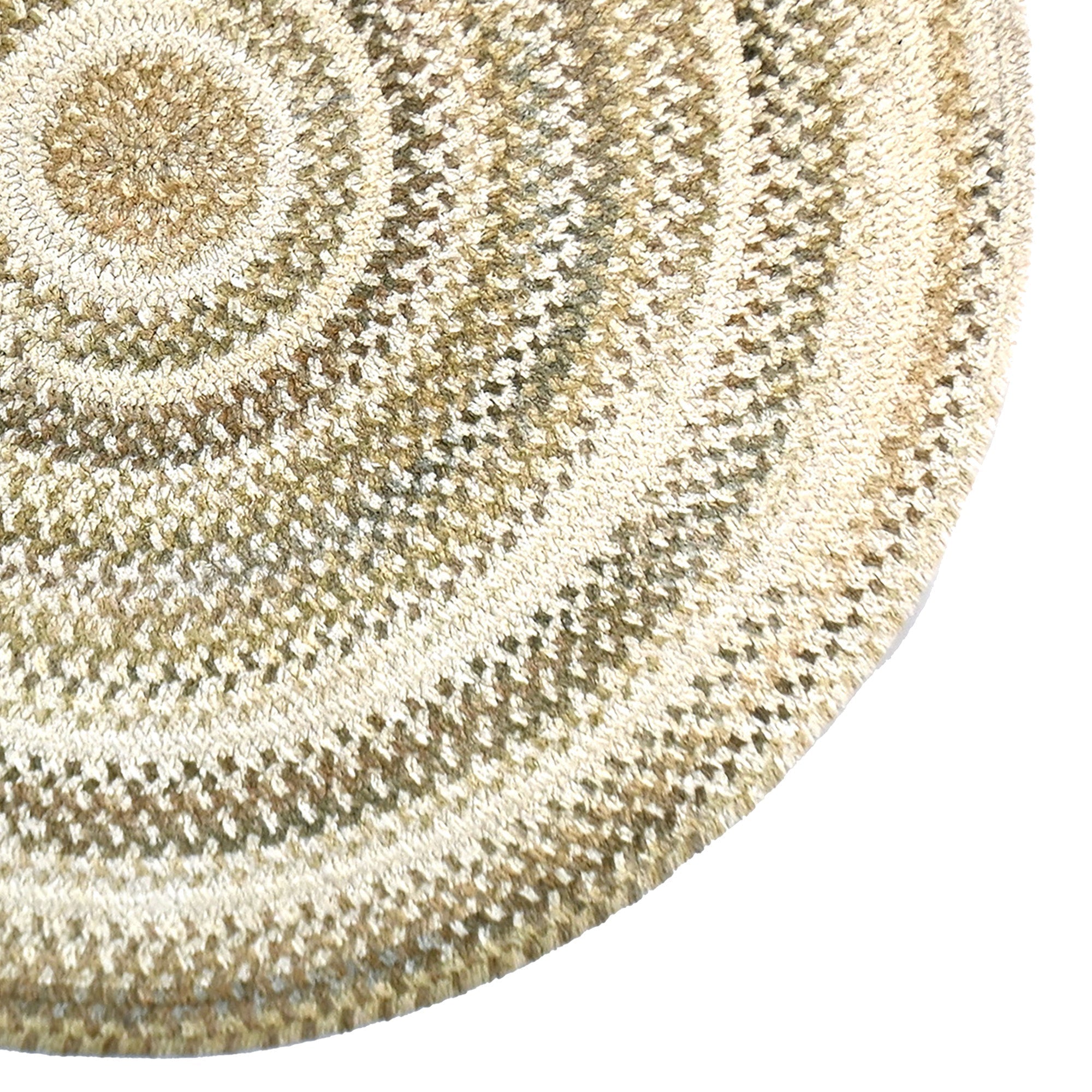 Cottonstone Feather Tan Braided Rug Round image