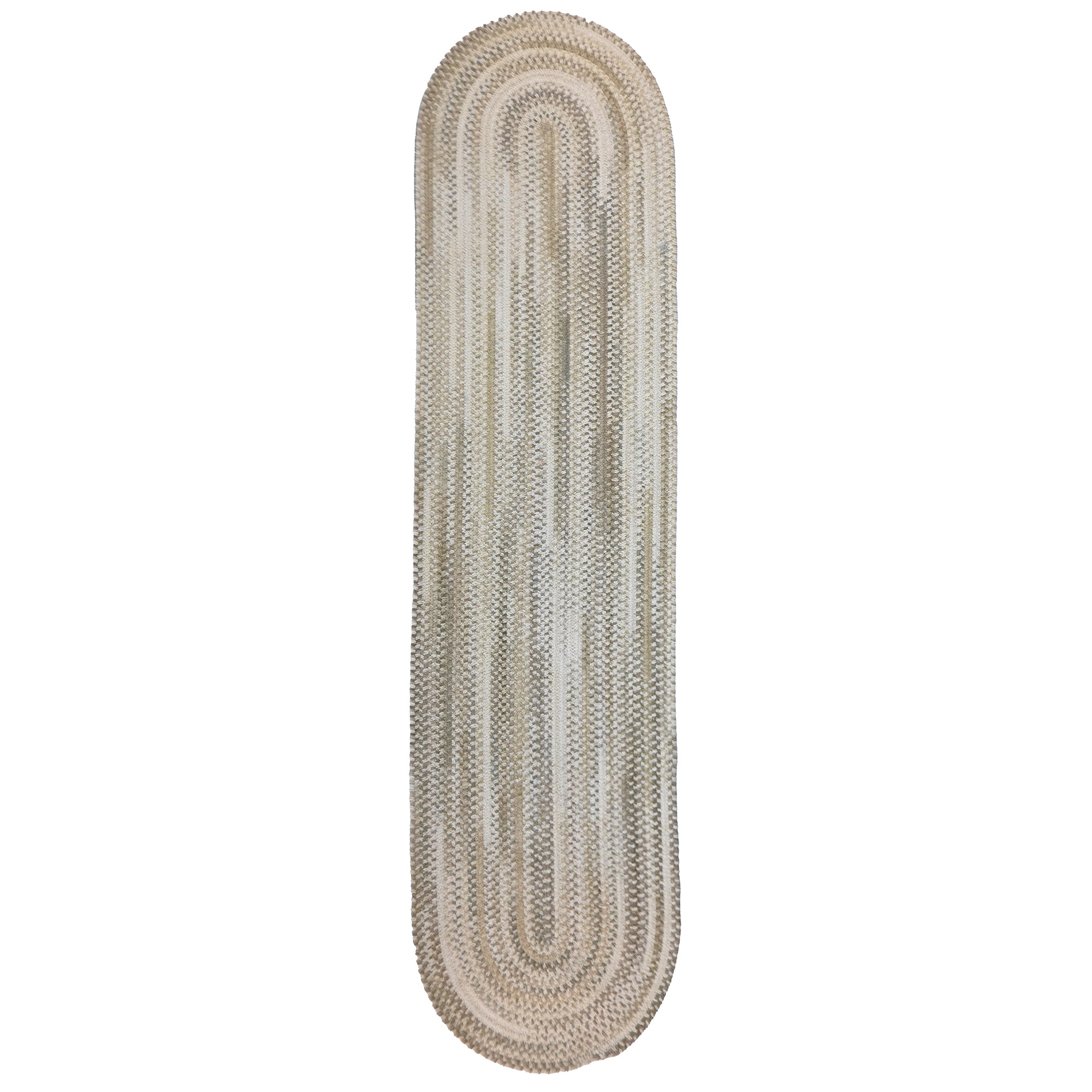 Cottonstone Feather Tan Braided Rug Oval image