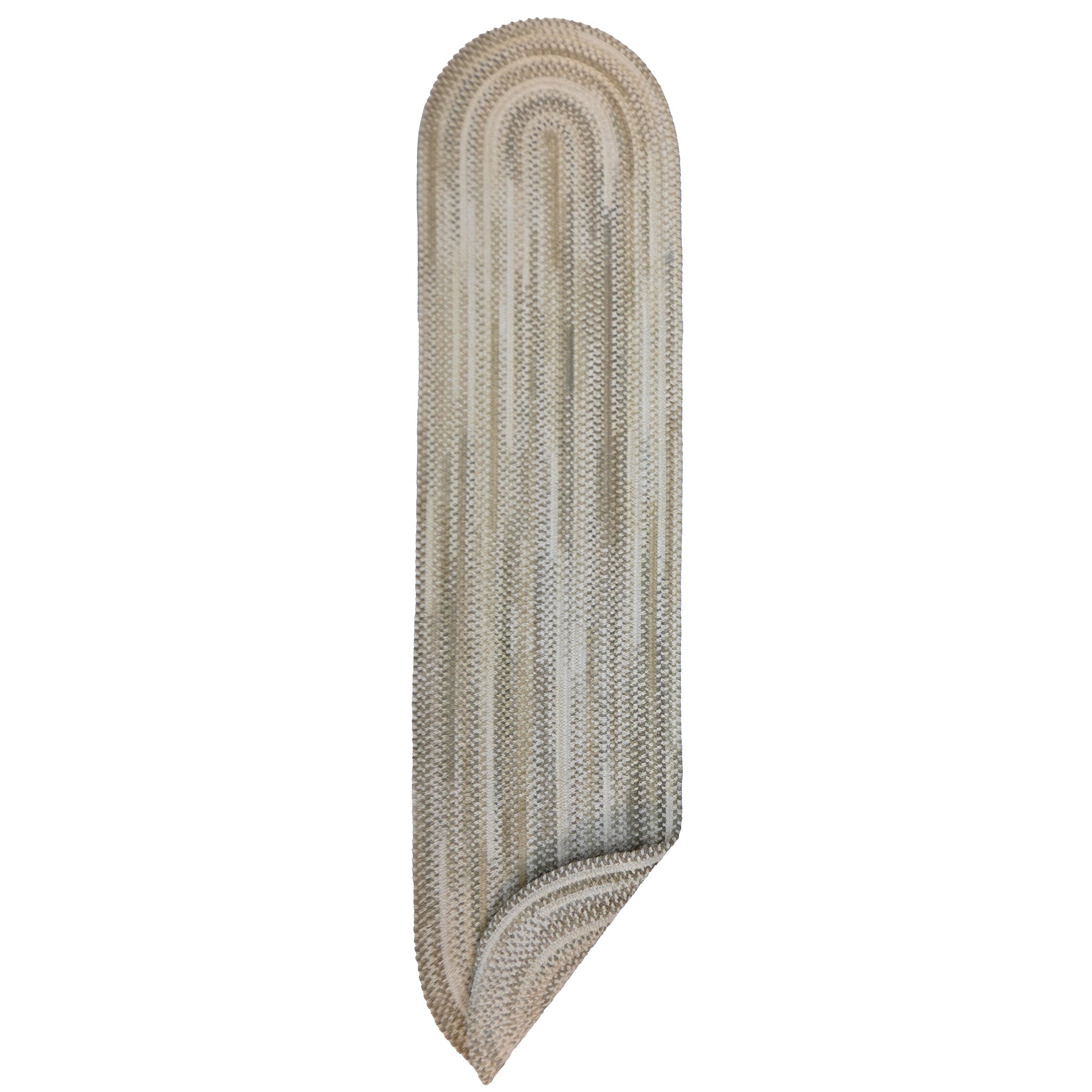 Cottonstone Feather Tan Braided Rug Oval image